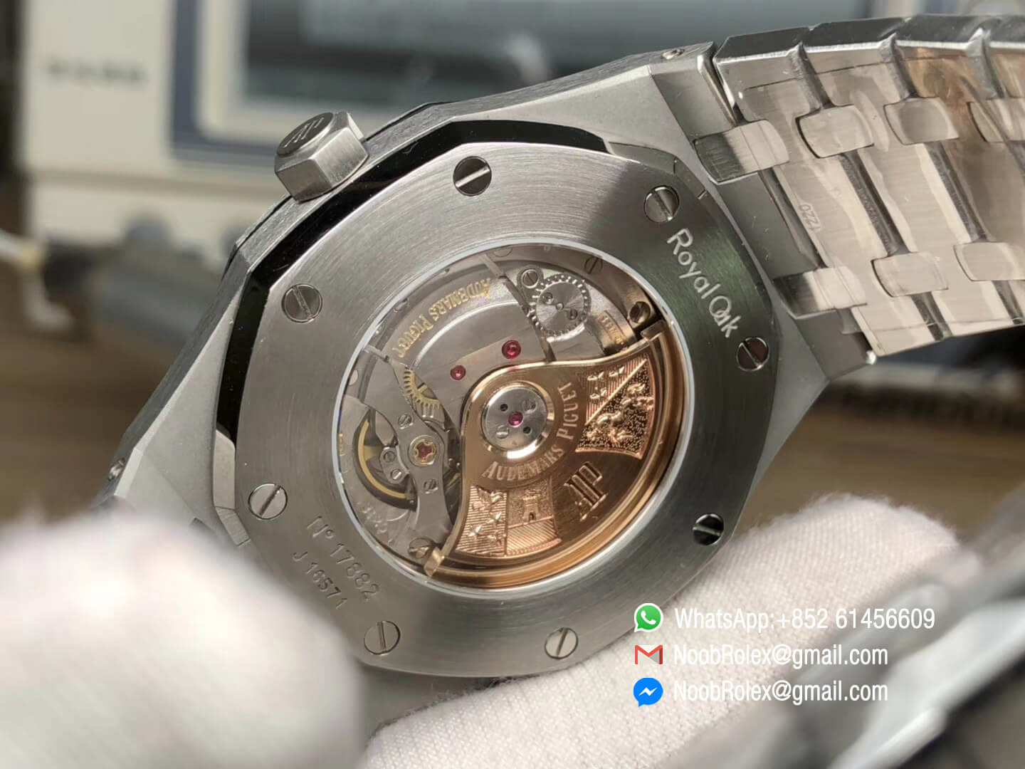 AP Royal Oak 41mm 15400 Stainless Steel Case Blue Textured Dial on Steel Bracelet A3120 JF Best Edition V5 08