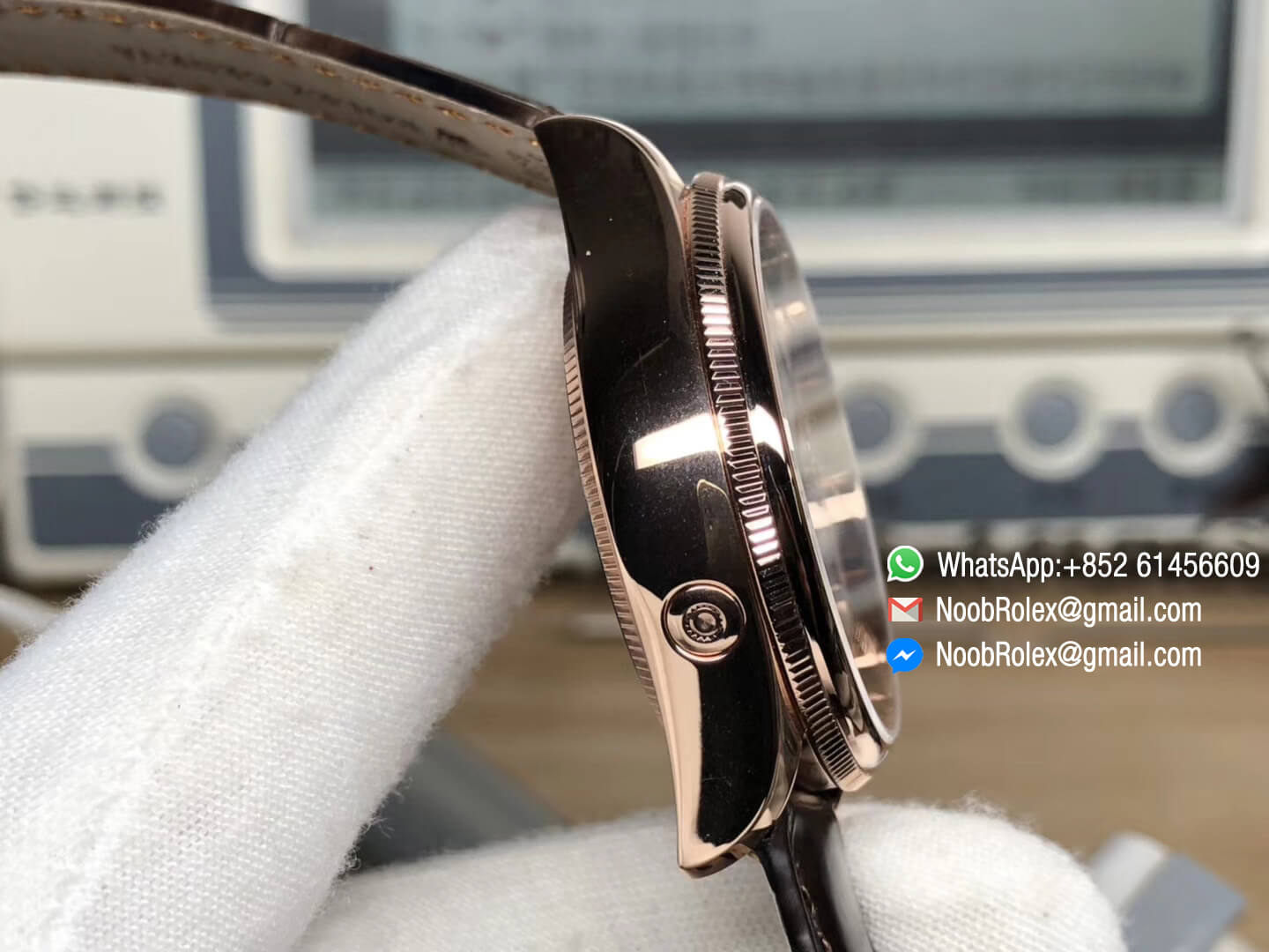 Cellini Moonphase Display Wristwatch Rose Gold Case 39mm White Dial Manual winding Movement Top Clone Quality 07