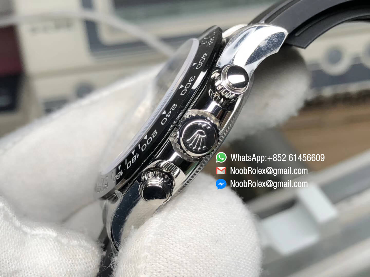 Daytona 116519 Noob Top Clone Level Best Edition SA4130 Movement 904L Stainless Steel Case GrayBlack Dial on Black Rubber Strap 07