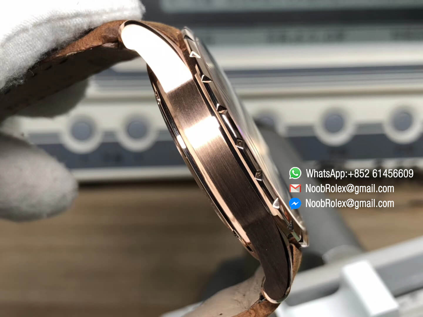 Excalibur 42mm Dbex0050 Rose Gold Case RDF Best Edition Brown Dial on Brown Leather Strap A830 Micro Rotor Movement 04