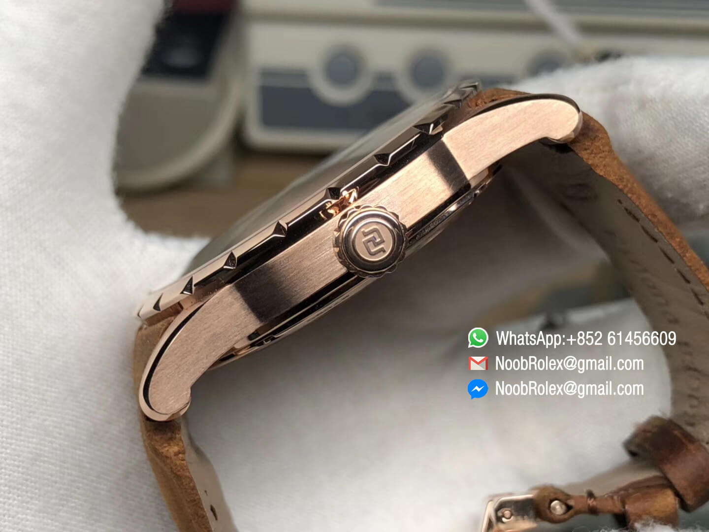 Excalibur 42mm Dbex0050 Rose Gold Case RDF Best Edition Brown Dial on Brown Leather Strap A830 Micro Rotor Movement 06