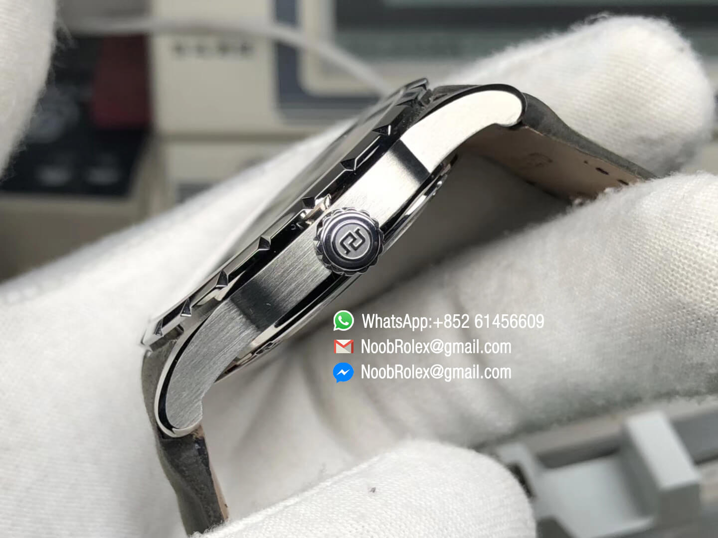 Excalibur 42mm Dbex0050 Stainless Steel Gray Dial on Gray Leather Strap A830 with Micro Rotor RD Factory Top Clone Watch 06