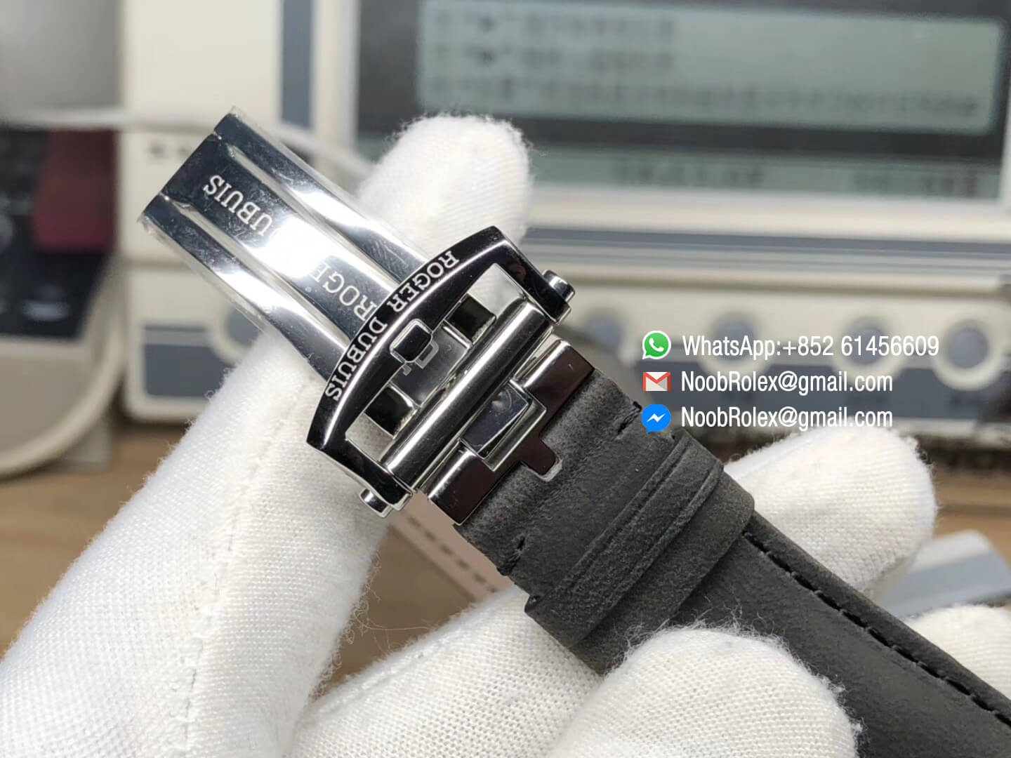 Excalibur 42mm Dbex0050 Stainless Steel Gray Dial on Gray Leather Strap A830 with Micro Rotor RD Factory Top Clone Watch 08