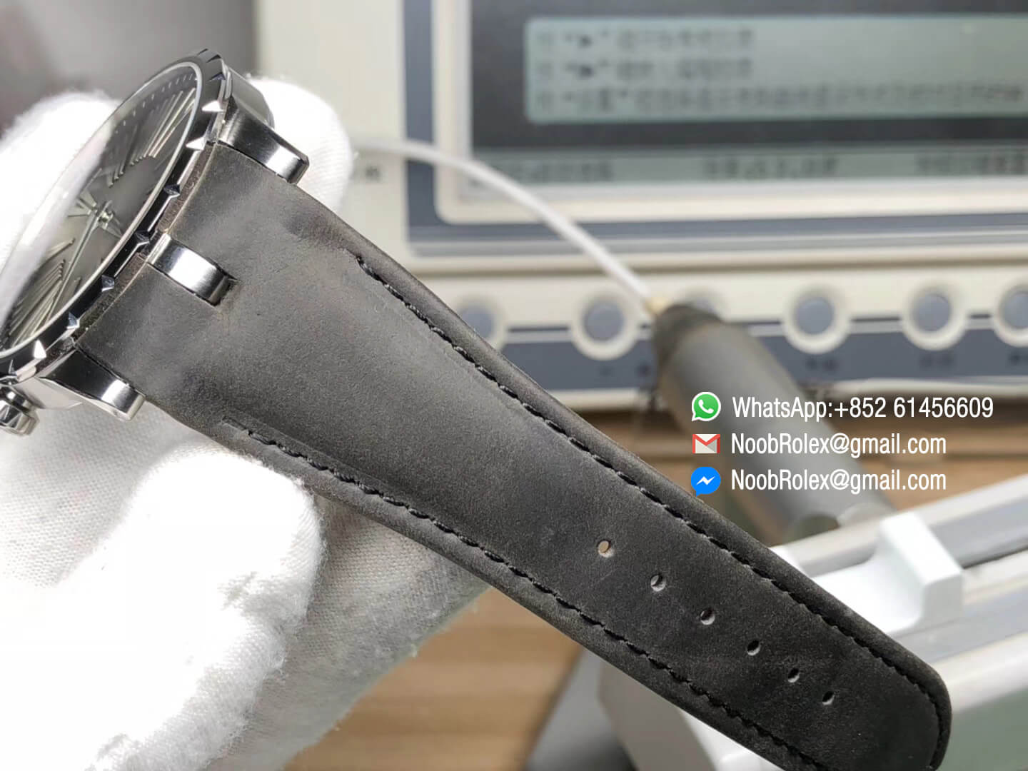 Excalibur 42mm Dbex0050 Stainless Steel Gray Dial on Gray Leather Strap A830 with Micro Rotor RD Factory Top Clone Watch 09