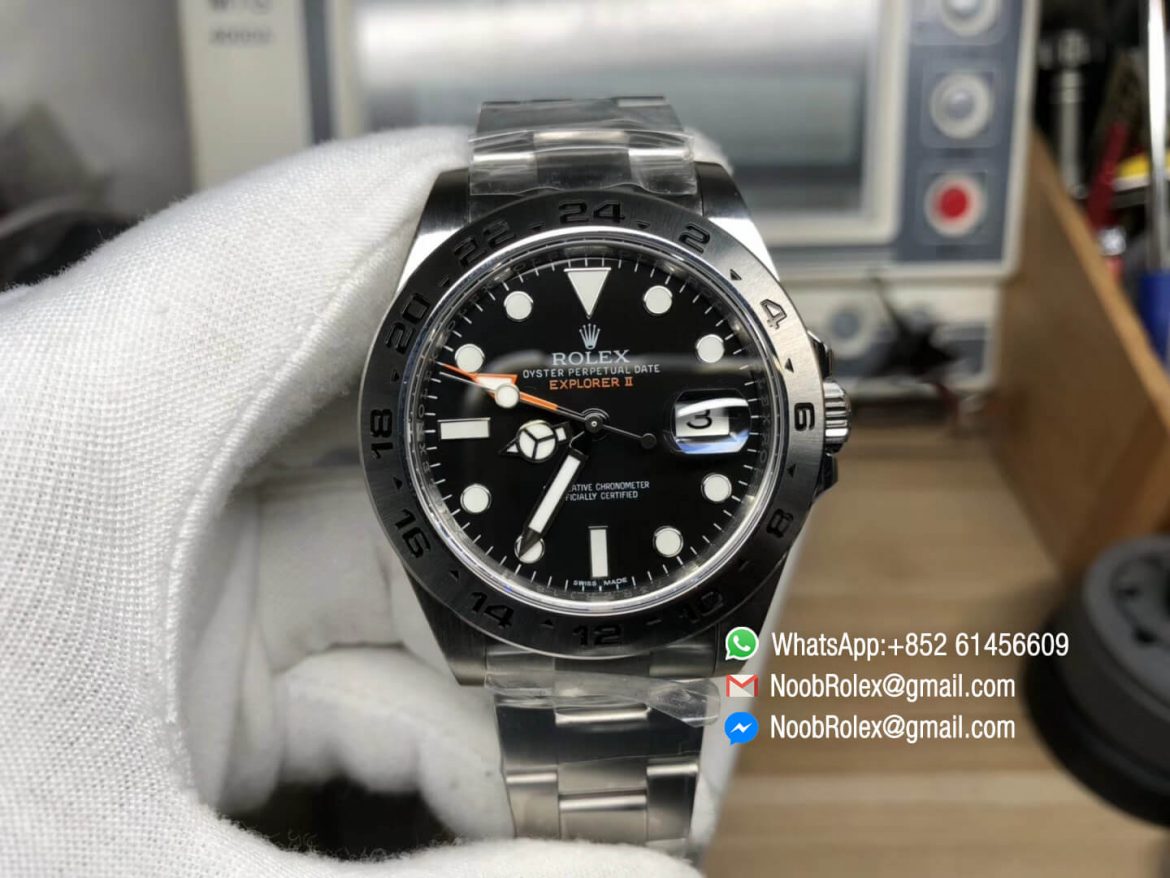 Explorer II 42mm 216570 Noob Best Quality Edition Black Dial SA3187 Movement Correct Hand Stack Same as Genuine 01