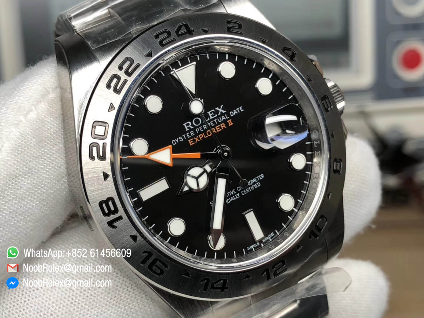 Noob Watch Explorer II 216570 42mm Black Dial SA3187 GMT Function Correct Hand Stack Noob Watch Review The Best Swiss Replica Watches