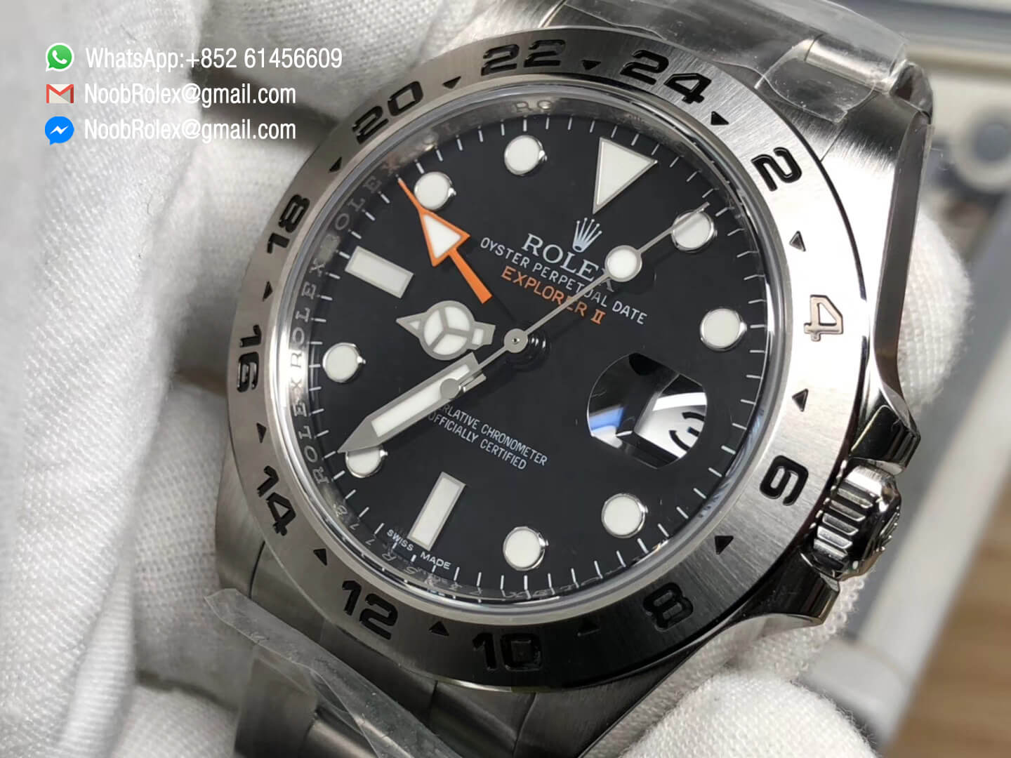 Explorer II 42mm 216570 Noob Best Quality Edition Black Dial SA3187 Movement Correct Hand Stack Same as Genuine 04