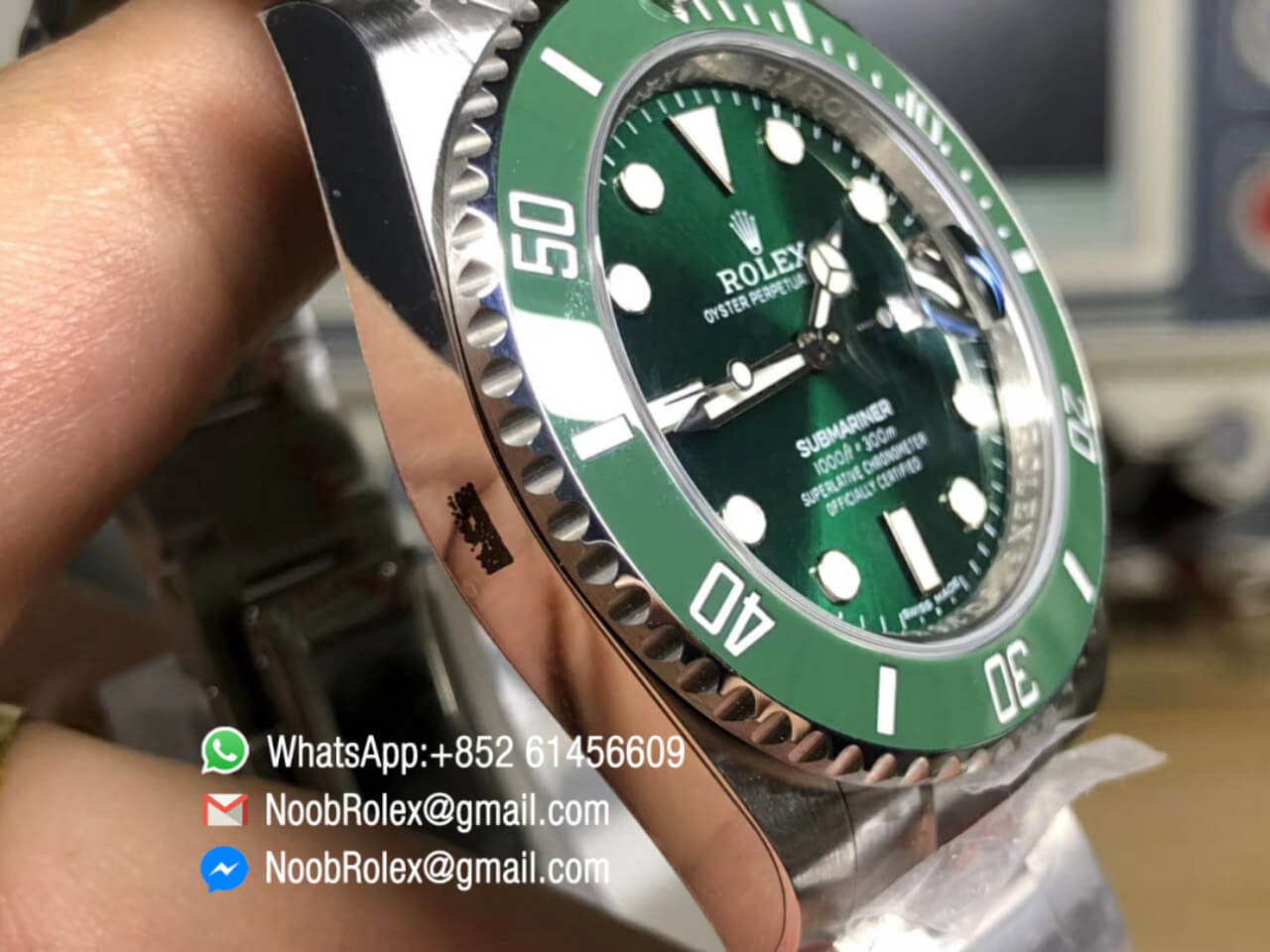 rolex submariner hulk noob v9 superclone