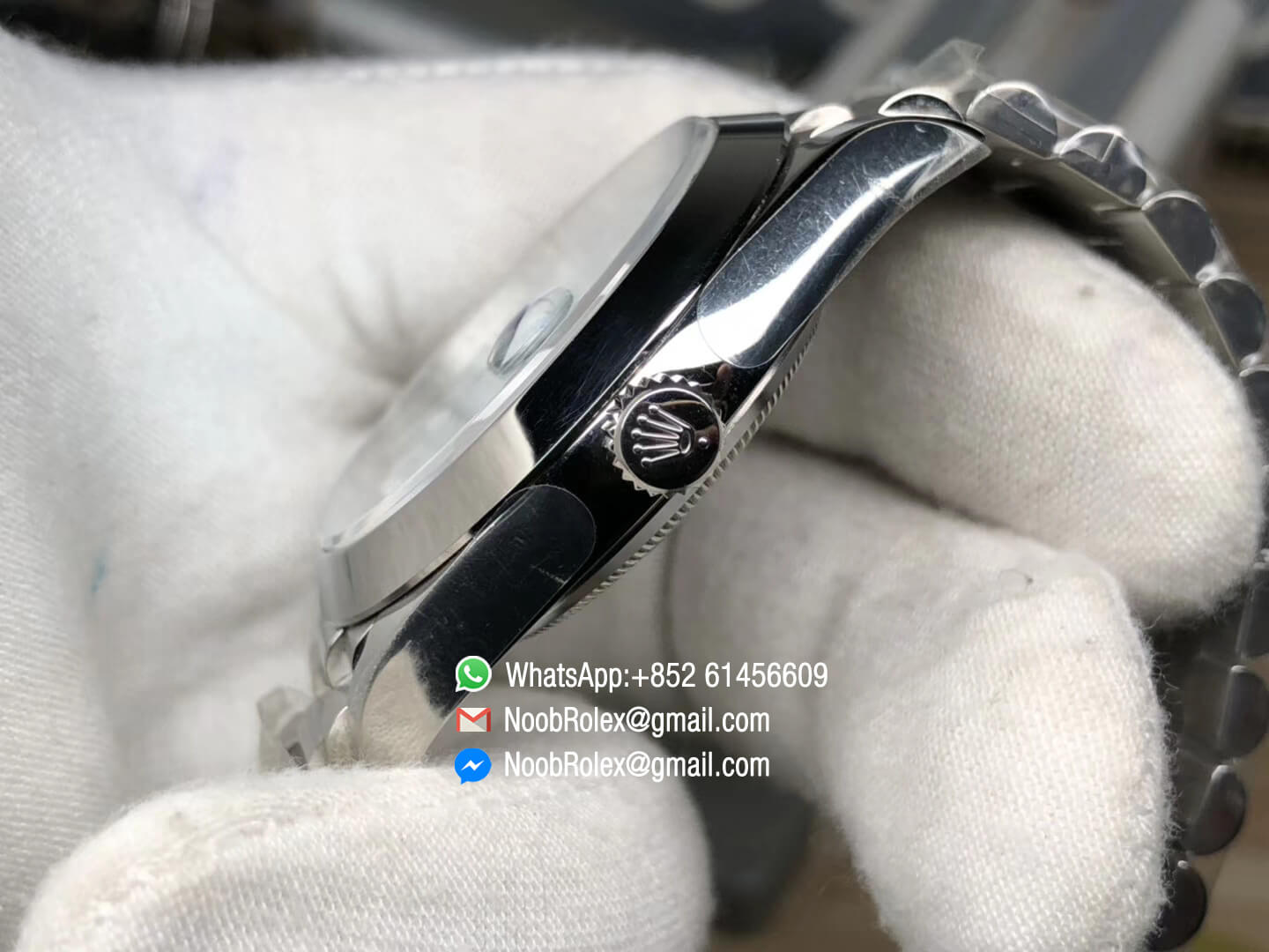 Oyster Perpetual Day Date 40 228239 Steel Case Ice Blue with Diagonal Motif Dial Asian Clone Calibre 3255 Movement President Bracelet 06