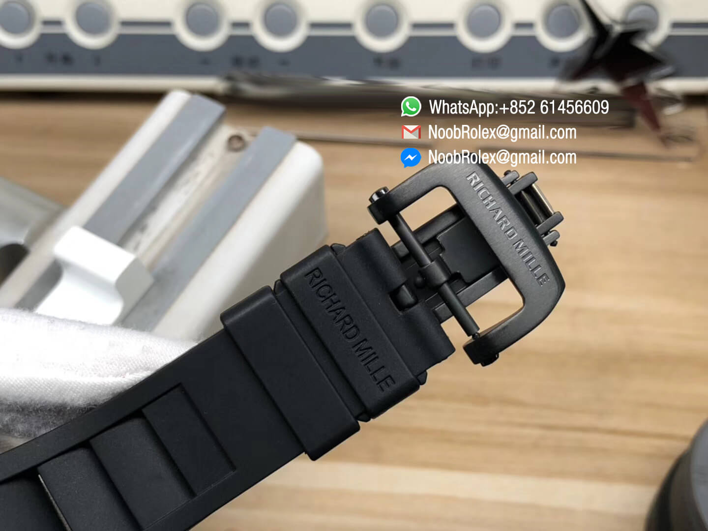 RM052 Black Ceramic Bezel Full Paved Rose Gold Diamonds Skull Dial on Black Rubber Strap MIYOTA8215 09