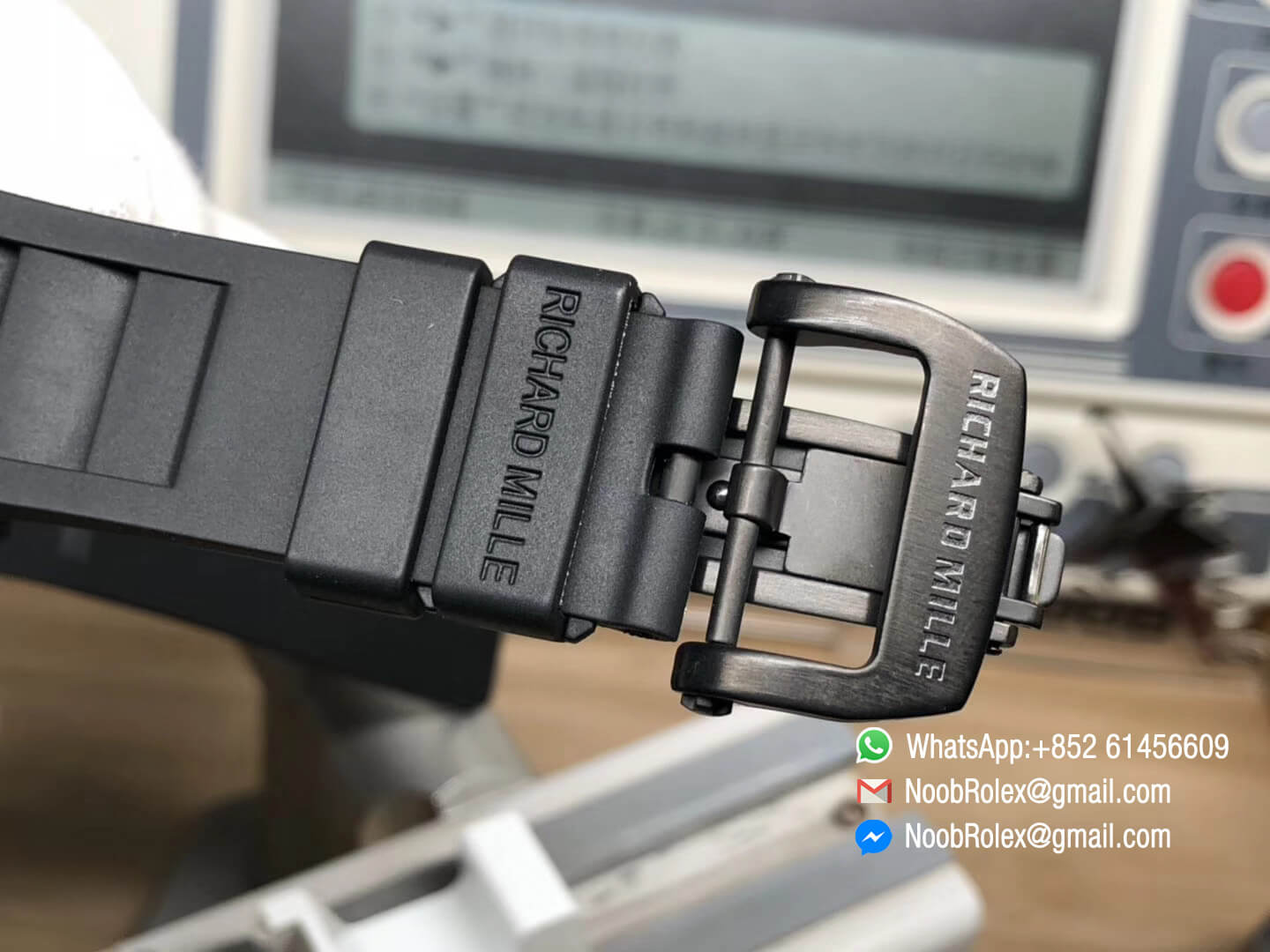 RM052 Titanium Case Gold Skull Skeleton Dial Black Rubber Strap MIYOTA 8215 Movement 10