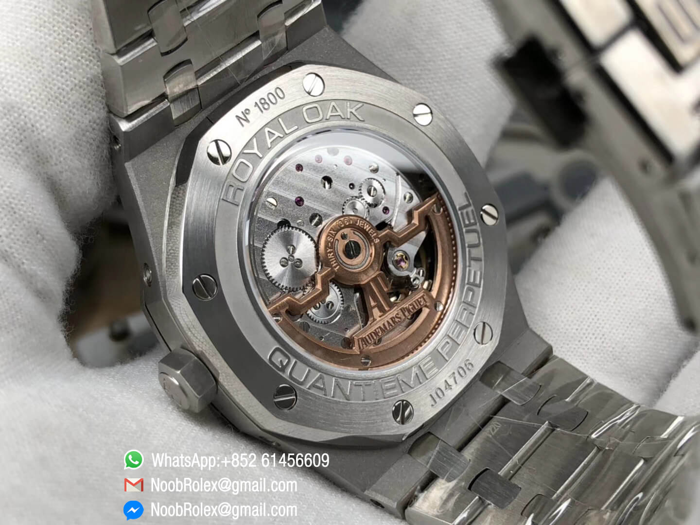 Royal Oak 41mm Complicated Function 26574 Stainless Steel Case Bracelet Blue Textured Dial A5134 JF Best Edition 07
