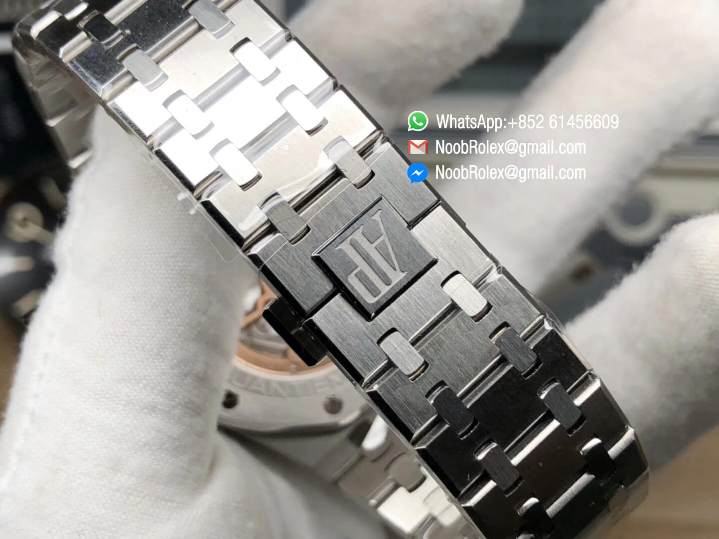 Royal Oak 41mm Complicated Function 26574 Stainless Steel Case Bracelet Blue Textured Dial A5134 JF Best Edition 08