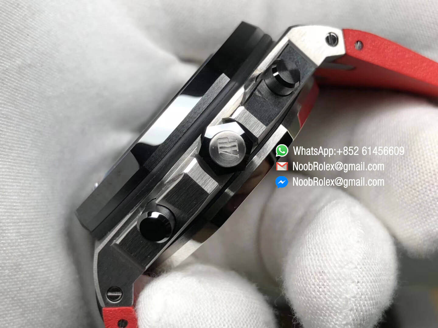 Royal Oak Offshore 26470SO 2018 SIHH Dark Knight Theme Black Dial Black Red Rubber Strap Chrono A3126 JF Best Edition 06