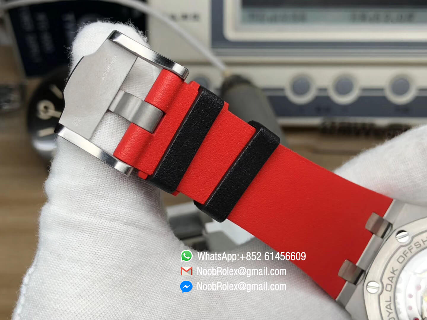 Royal Oak Offshore 26470SO 2018 SIHH Dark Knight Theme Black Dial Black Red Rubber Strap Chrono A3126 JF Best Edition 08