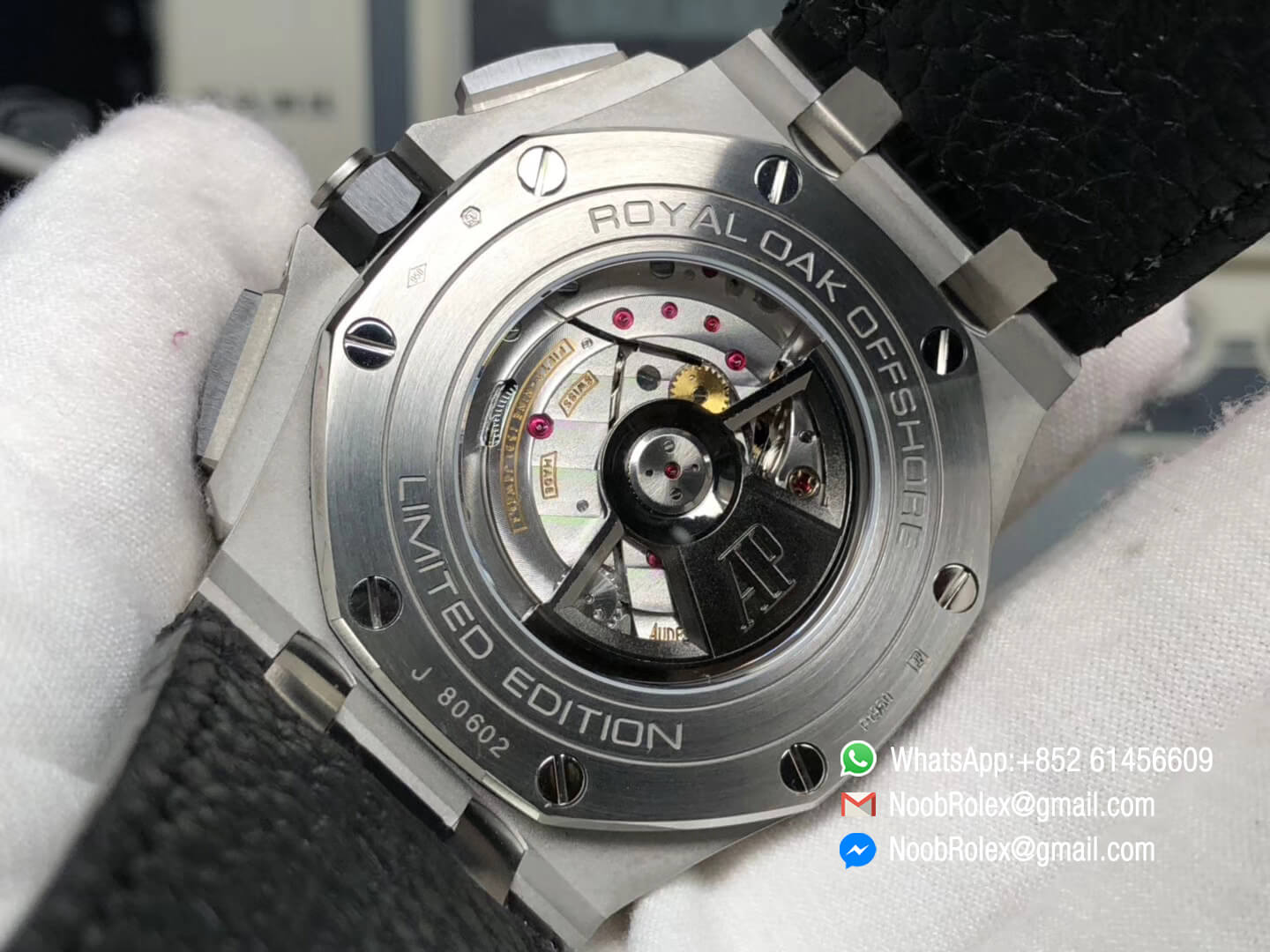 Royal Oak Offshore Chronograph 26411 Steel Case Black Dial Blue Sub Dial Clone Swiss 3126 Movement JF V2 07