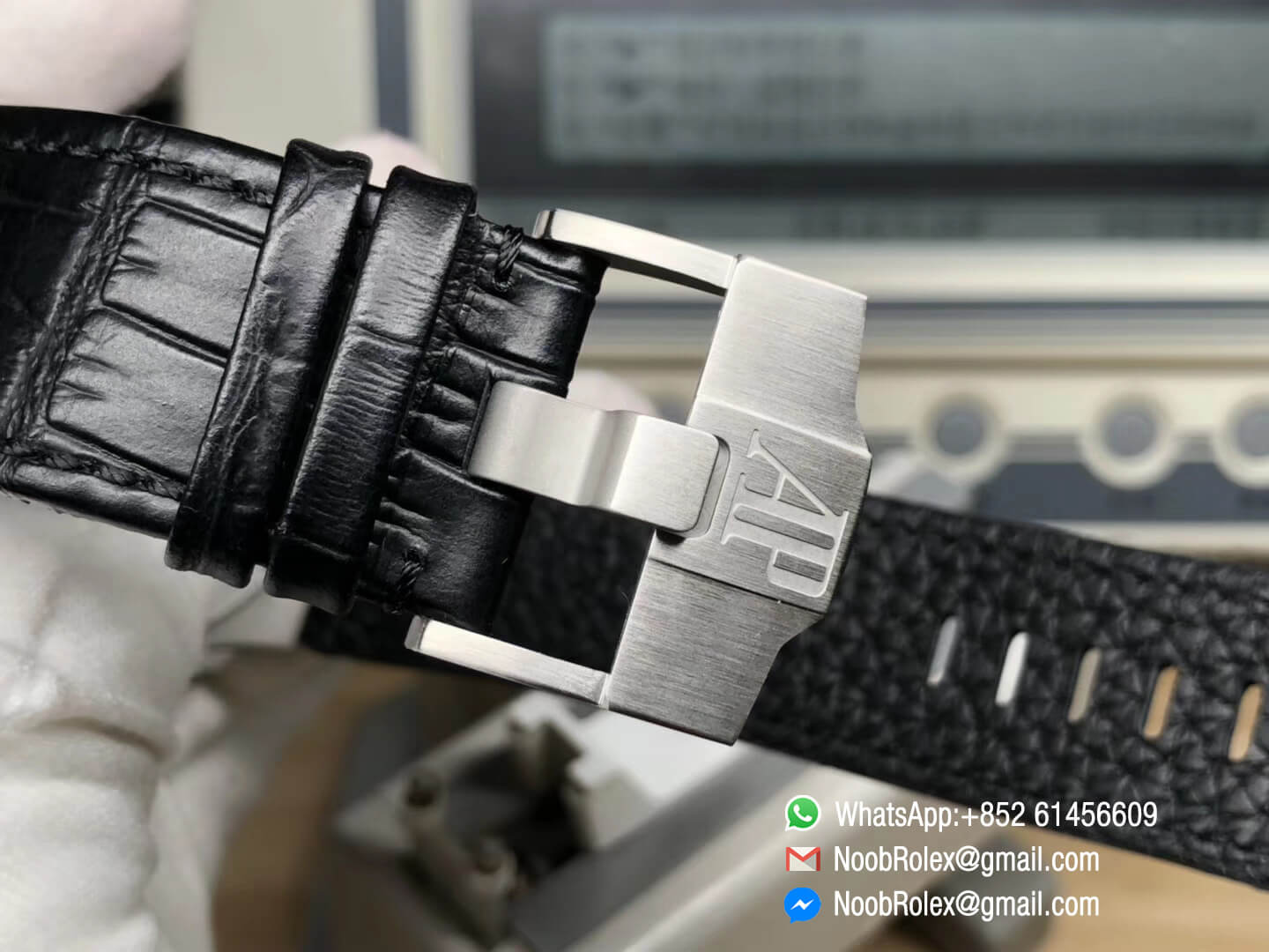 Royal Oak Offshore Chronograph 26411 Steel Case Black Dial Blue Sub Dial Clone Swiss 3126 Movement JF V2 08