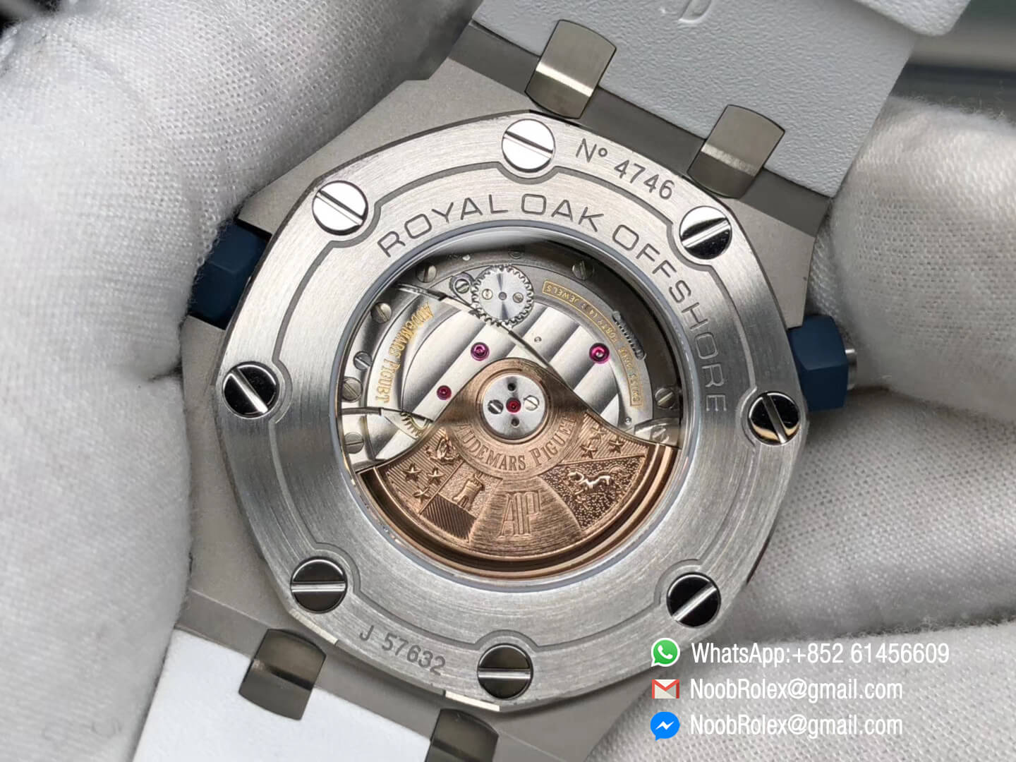 Royal Oak Offshore Diver 2017 White Dial White Rubber Strap AP 15710 on A3120 JF Best Quality Top Level Clone 07