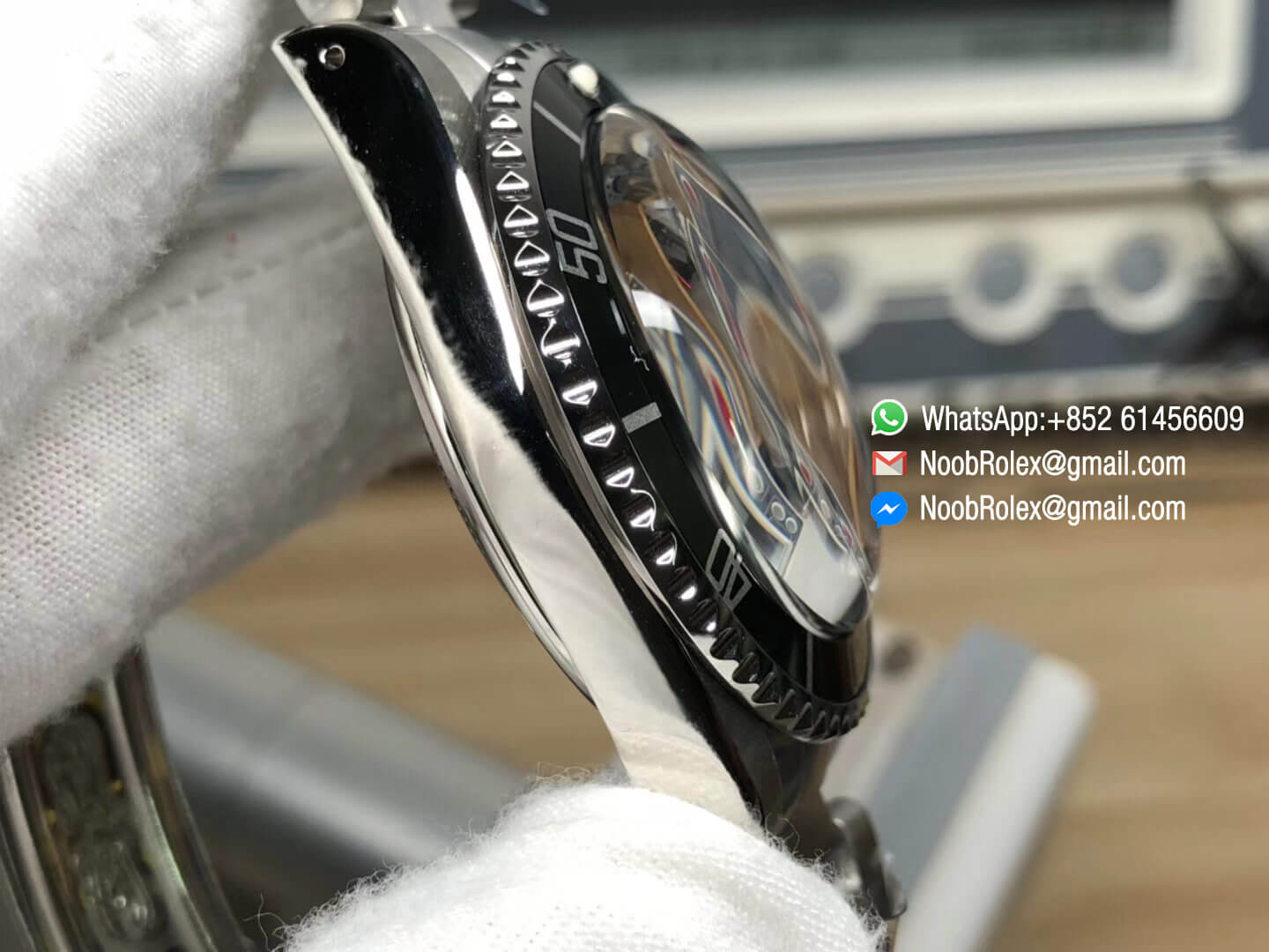 Vintage Submariner No Date Stainless Steel Black Dial Bracelet Plexi Plastic Crystal on Asian 2836 Movement 06