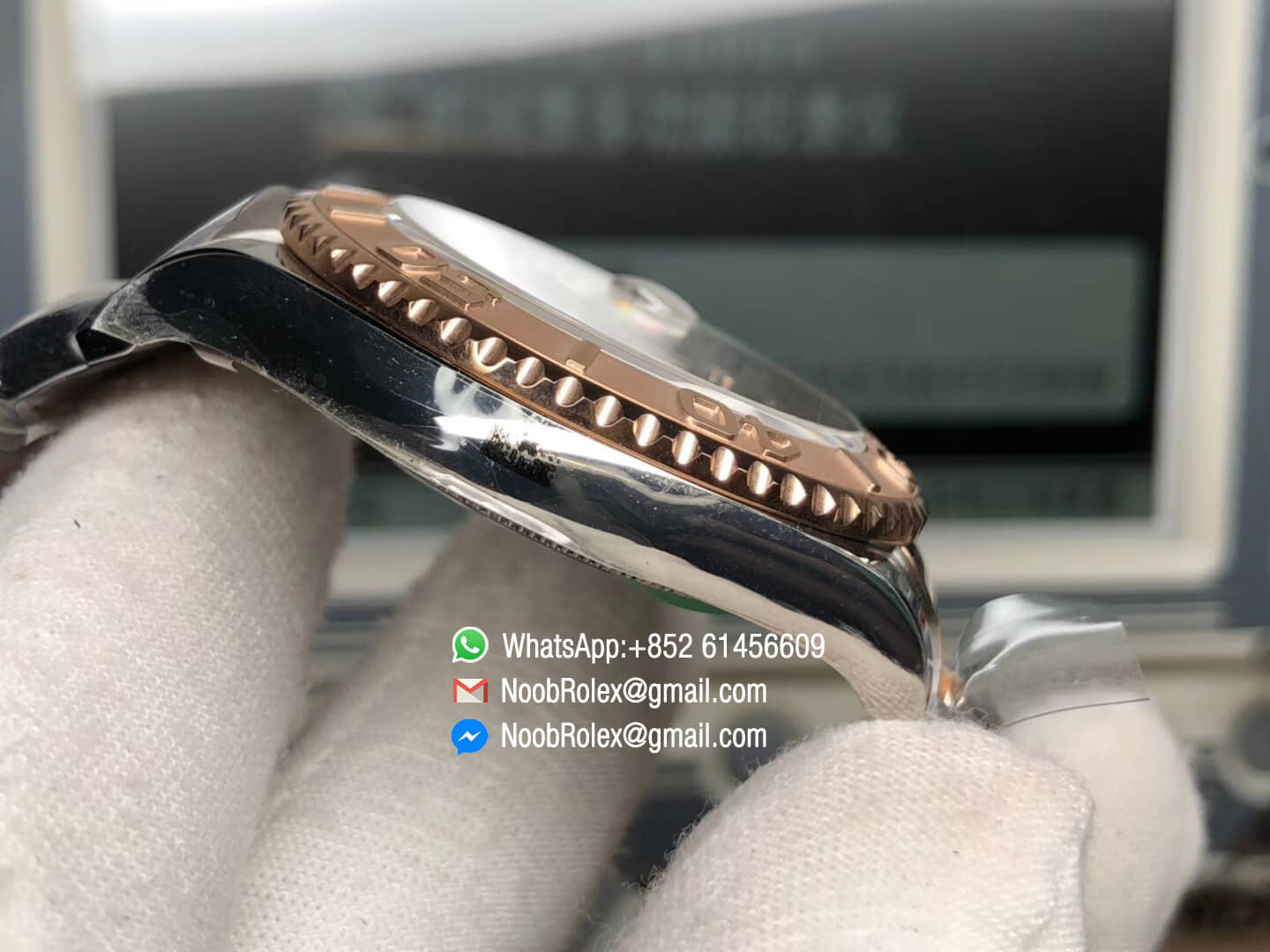 Yacht Master 116621 Rose Gold Wrapped Bezel Brown Dial Steel and Rose Gold Bracelet SA3135 GMF Best Edition Top Quality Rep Wristwatch 06