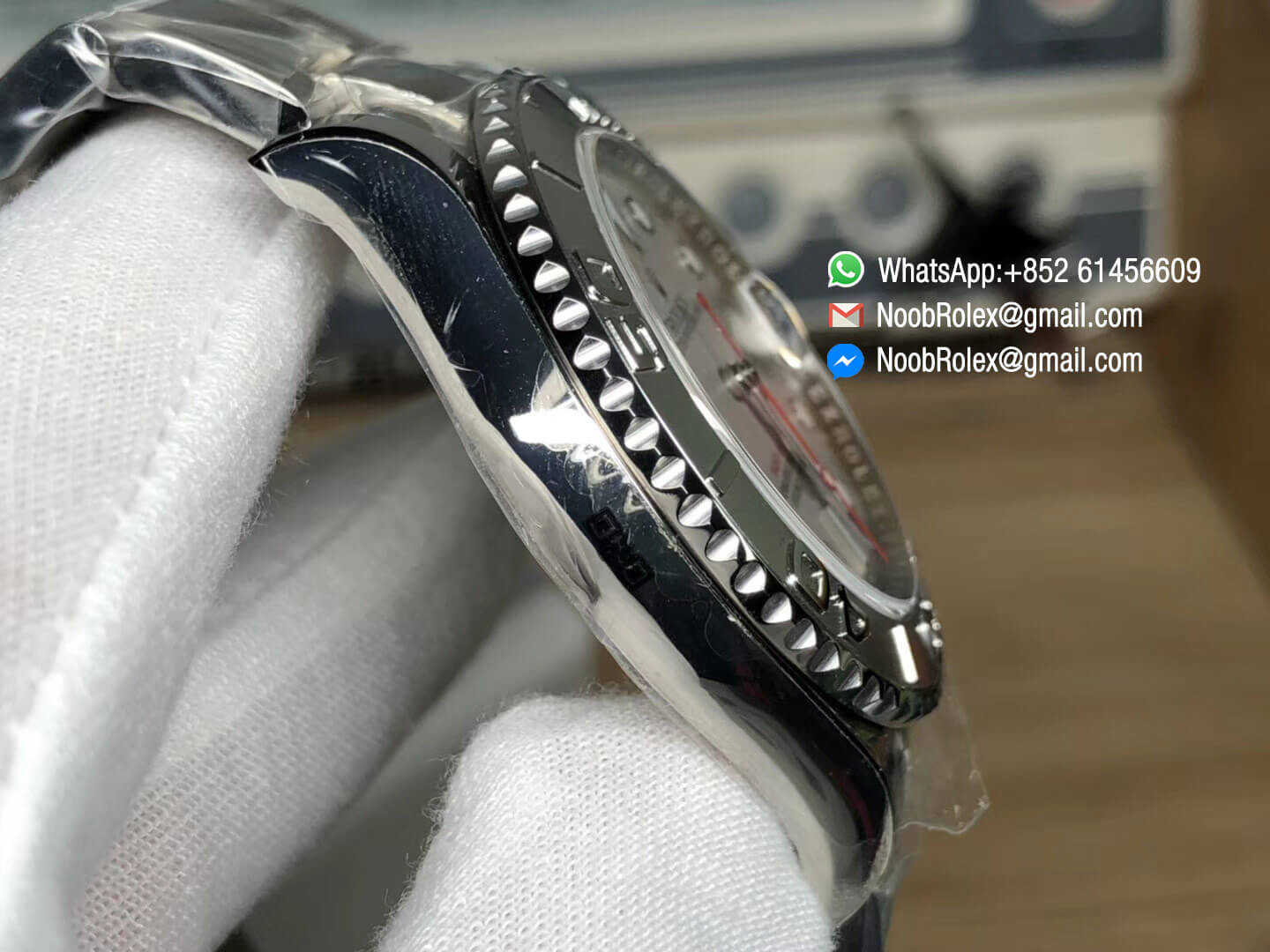 Yacht Master 116622 GM Factory 904L Steel Best Edition Silver Dial Red Hand on Steel Bracelet Asian 2824 Movement 07