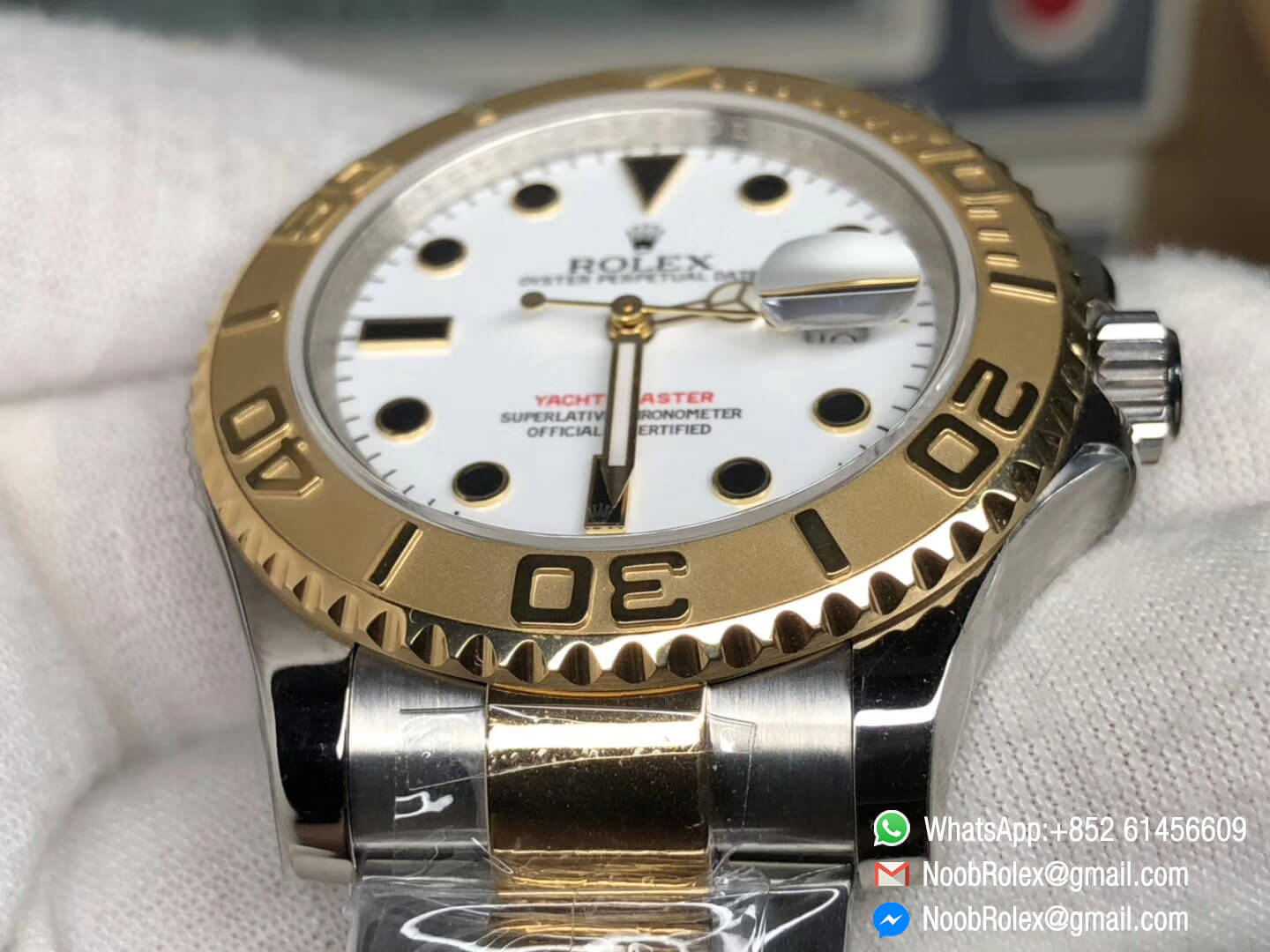 Yacht Master 16623 JF Best Edition White Dial on Steel Yellow Gold Two Tone Bracelet Asian 2836 Movement 07