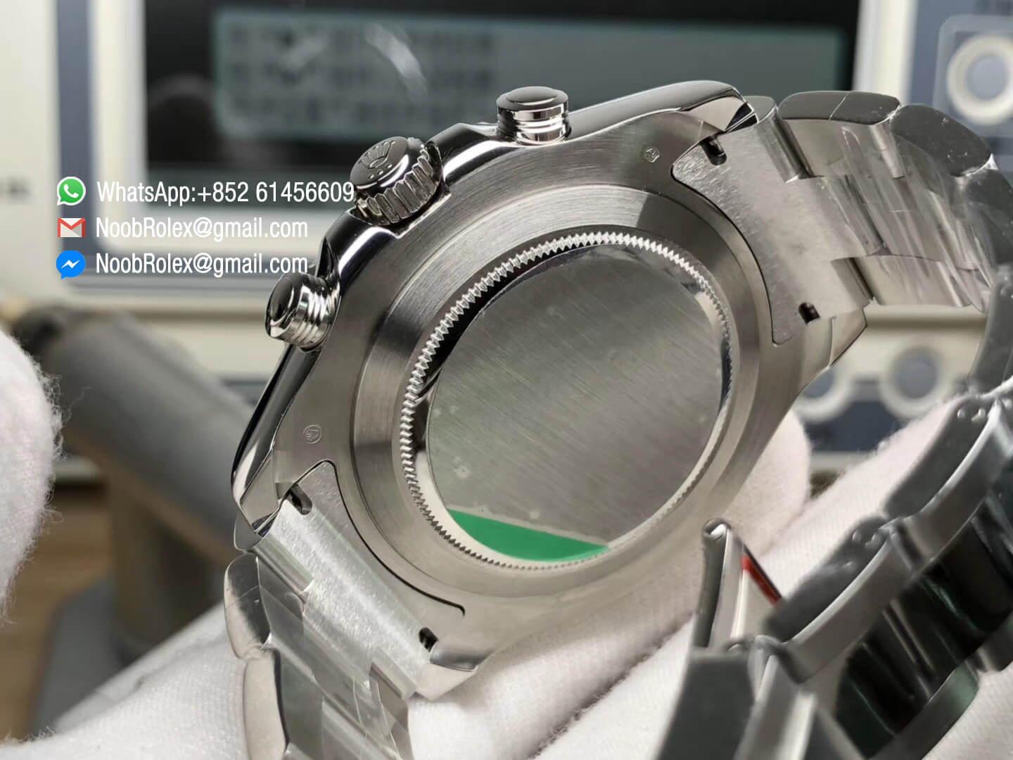 Yacht Master II 116689 Stainless Steel Case White Dial Red Chrono Hand and Second Subdial on Steel Bracelet A7750 JF Top Replica Best Edition 08