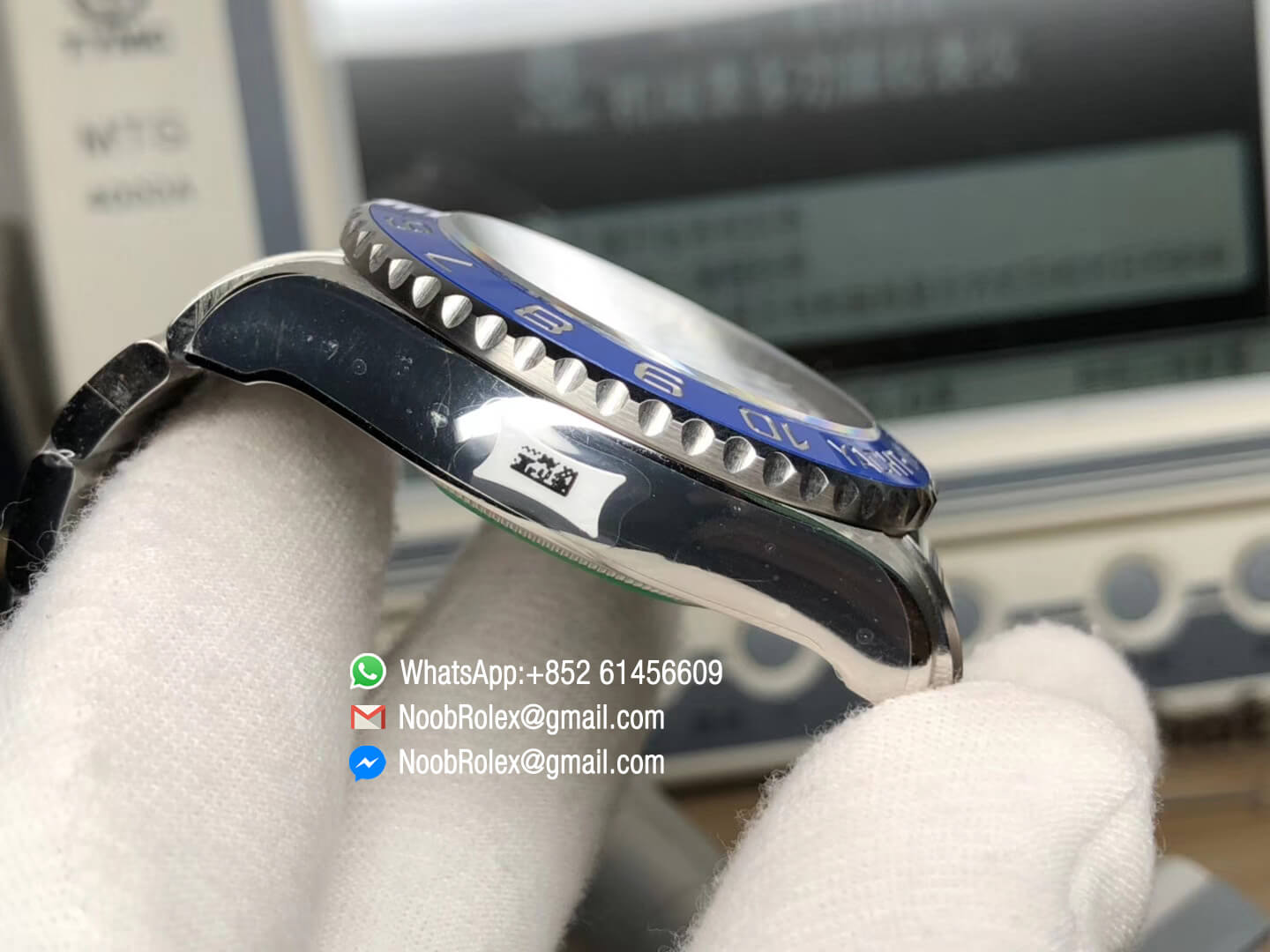 Yacht Master II 2017 baselworld 116680 Stainless Steel Case Blue Ceramic Bezel Silver Hand on Steel Bracelet A7750 JF Best Quality Top Replica 04