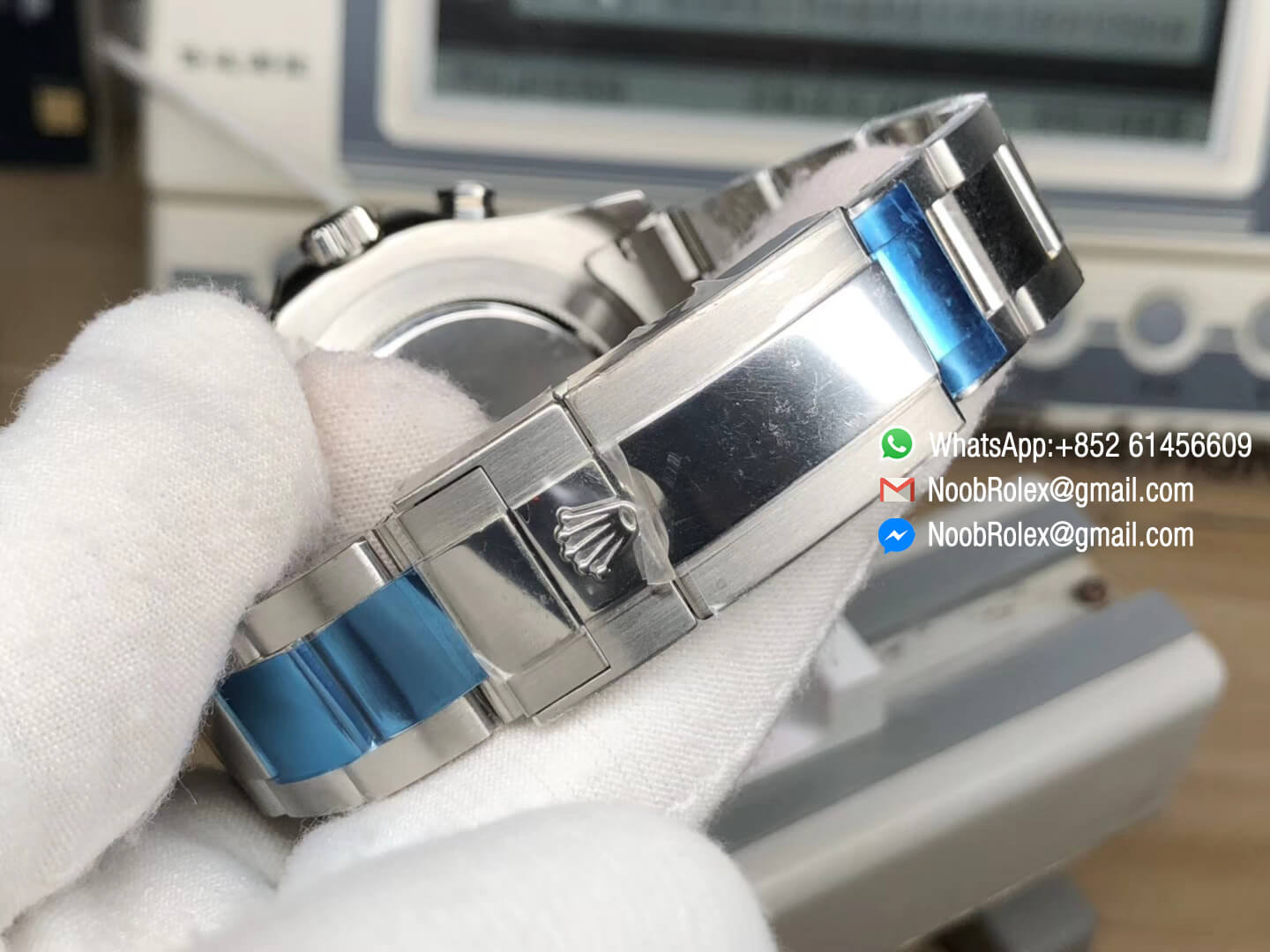 Yacht Master II 2017 baselworld 116680 Stainless Steel Case Blue Ceramic Bezel Silver Hand on Steel Bracelet A7750 JF Best Quality Top Replica 08