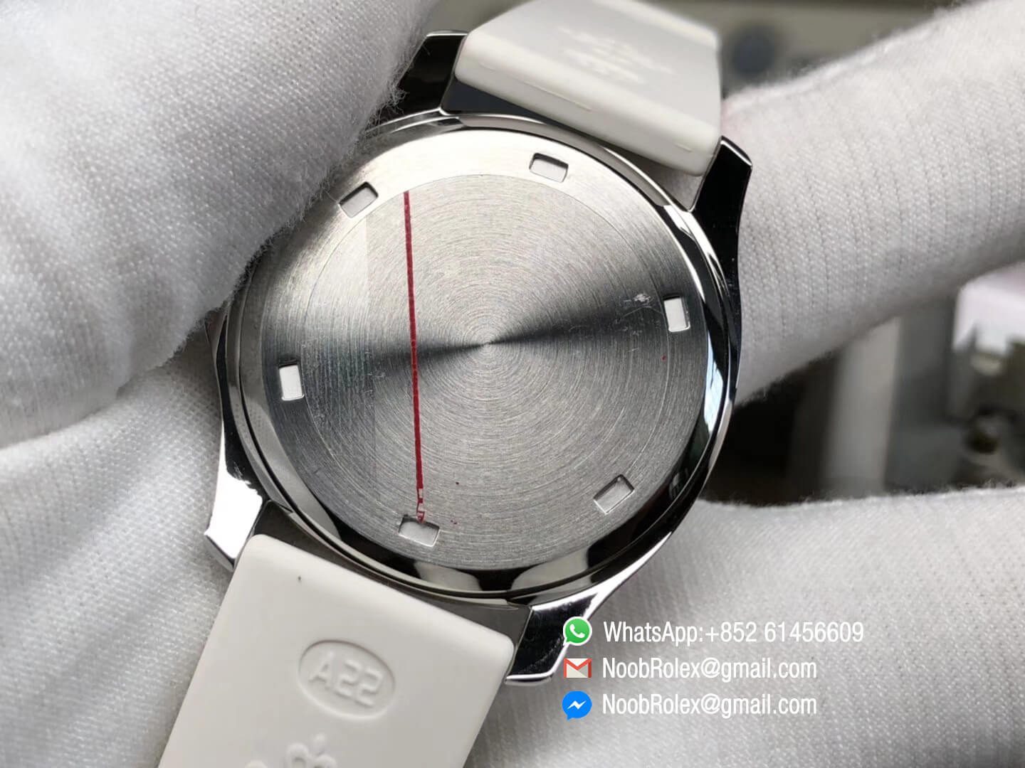 Aquanaut 5067A Stainless Steel Case wtih White Textured Dial on White Rubber Strap AE23 PPF Best Edition 07