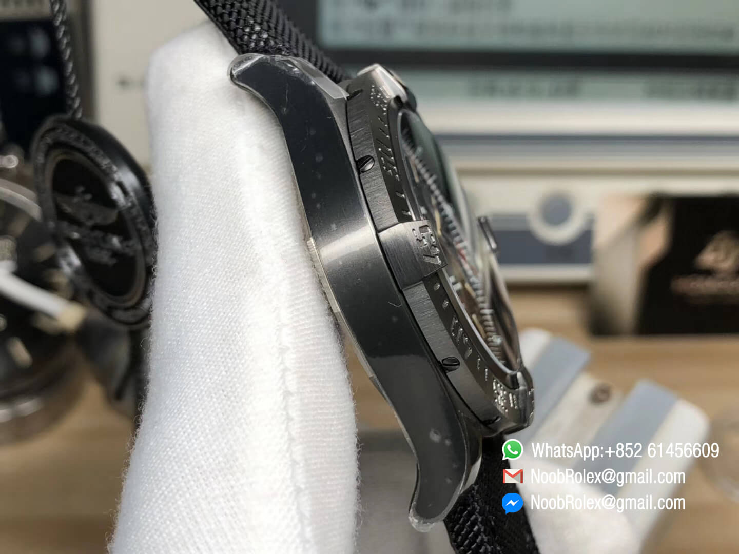 Avenger BlackBird 44mm DLC Titanium Case Black Dial on Gray Nylon Strap Asian Clone 2824 ZF Best Quality 04