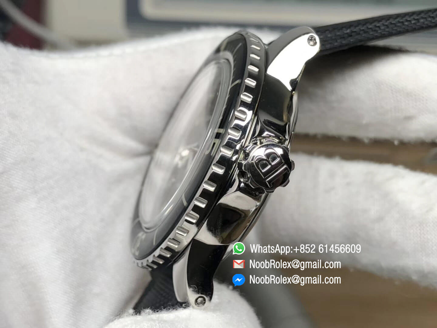 Fifty Fathoms 5015 1130 52 Stainless Steel Case Black Dial on Sail canvas Strap A2836 2018 ZF Top Level Clone Quality 07