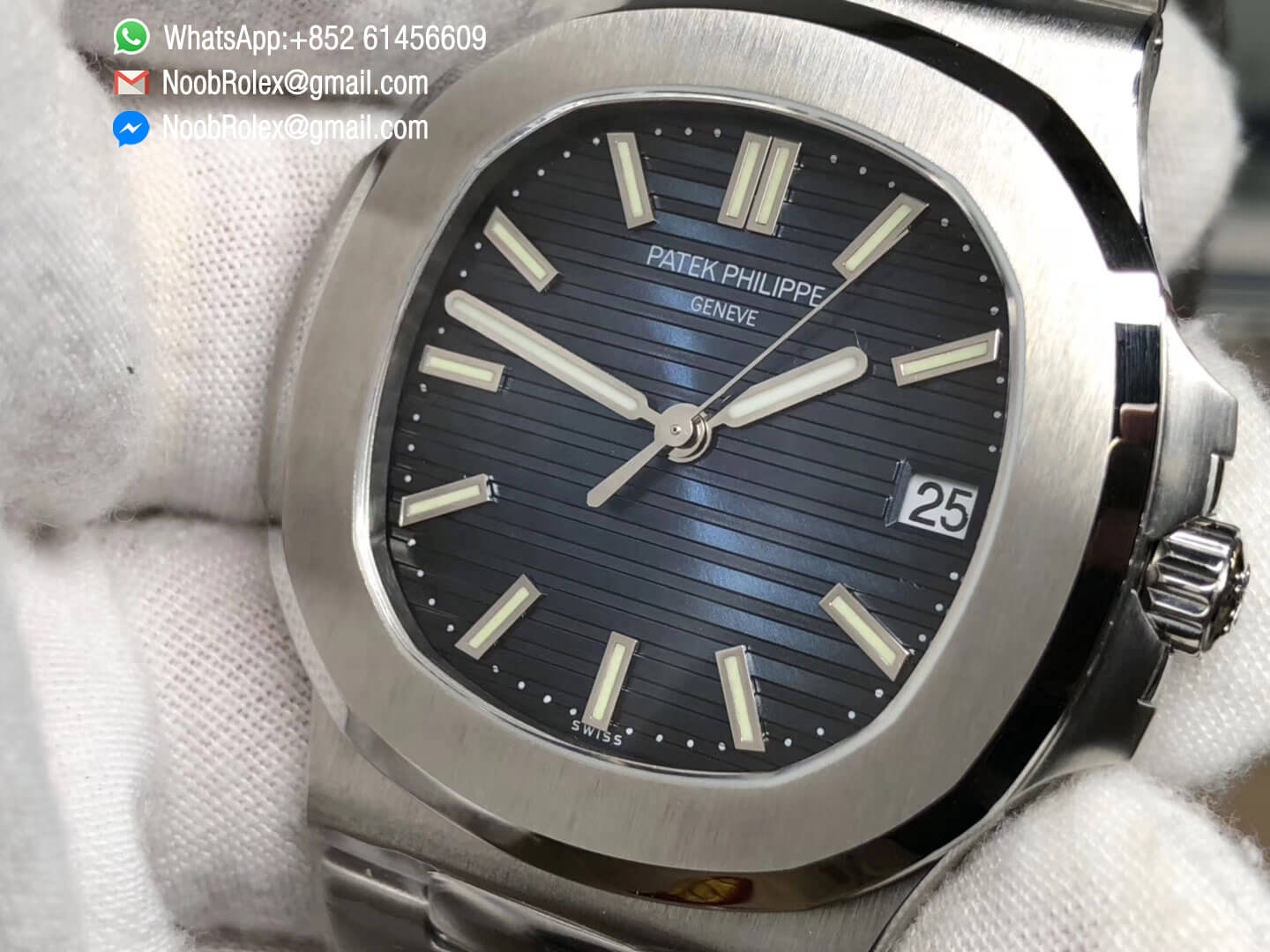 Nautilus Jumbo 5711 Stainless Steel Case Bracelet Blue Dial on A324 Clone 2018 MKS Best Edition V5 04