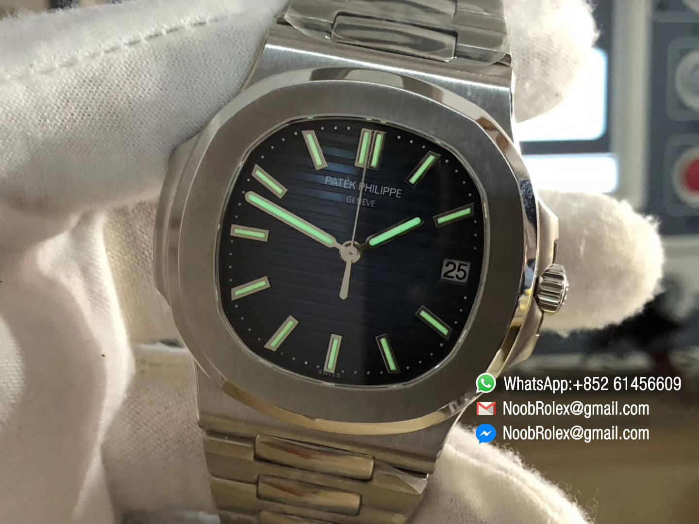 Nautilus Jumbo 5711 Stainless Steel Case Bracelet Blue Dial on A324 Clone 2018 MKS Best Edition V5 09