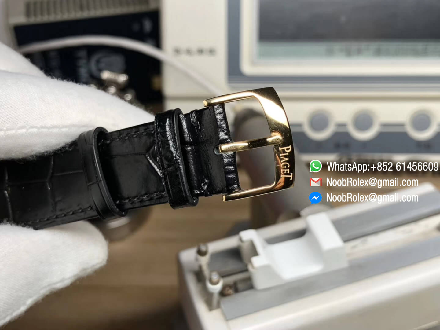 Piaget Altiplano Watch Yello Gold Case Black Dial with Diamonds Bezel on Black Leather Strap MIYOTA 9015 OX Factory Best Edition 08