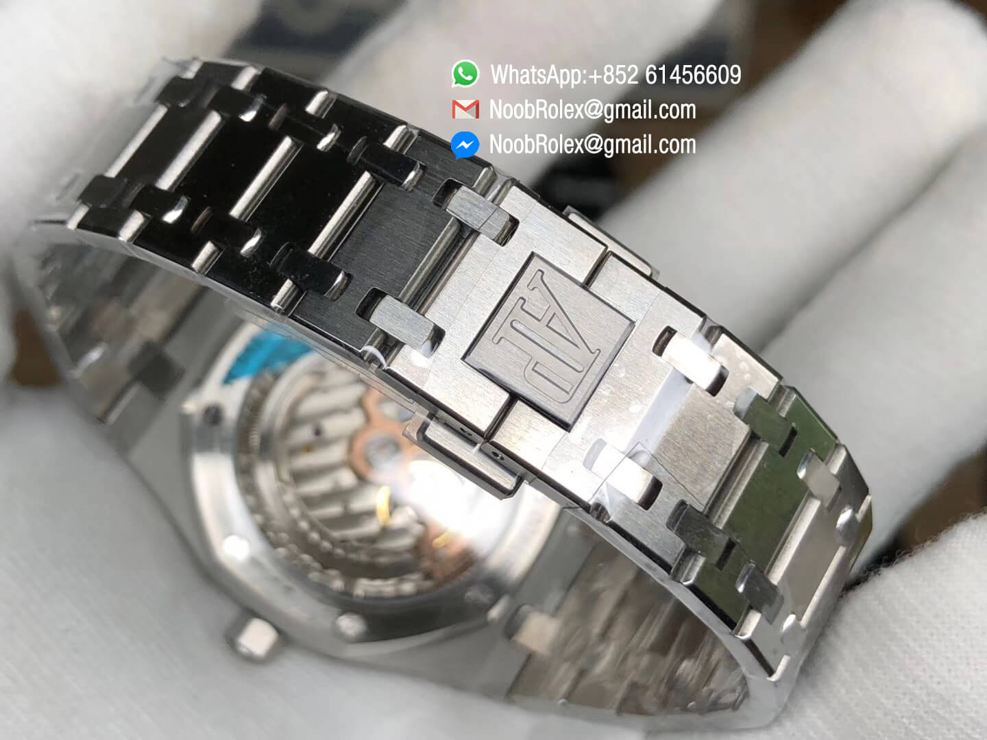 Royal Oak Jumbo Extra Thin 39mm 15202 Steel Case XF Factory Edition Blue Textured Dial on Steel Bracelet A2121 09