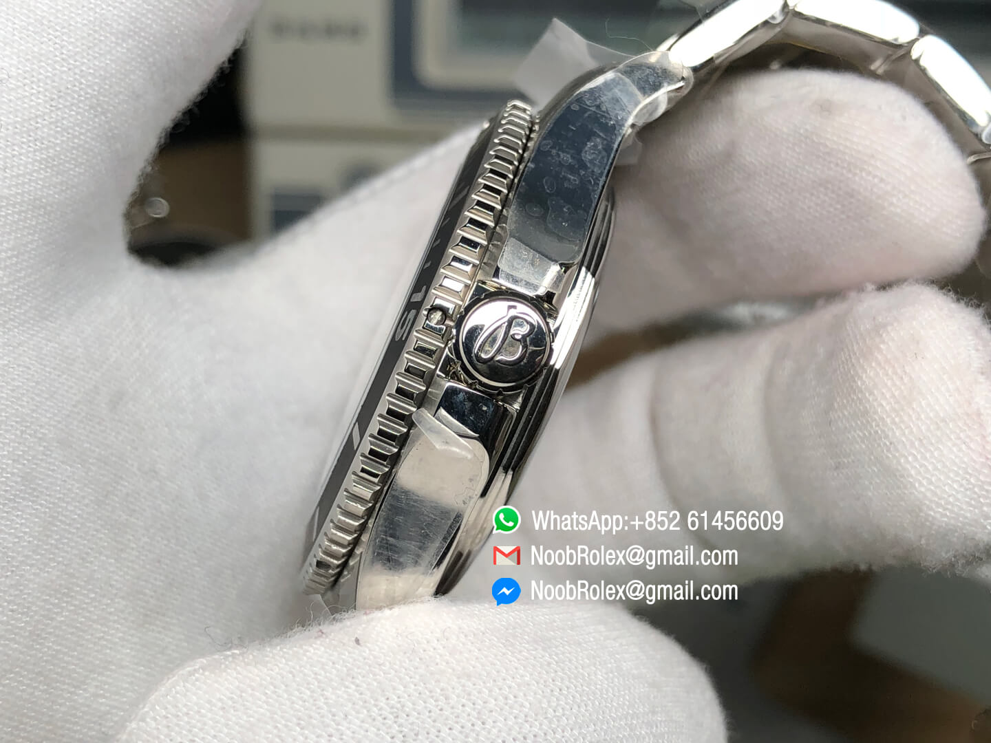 SuperOcean II Watch A17392D7 BD68 162A 44mm Black Dial on Stainless Steel Bracelet A2824 GF Top Clone 08