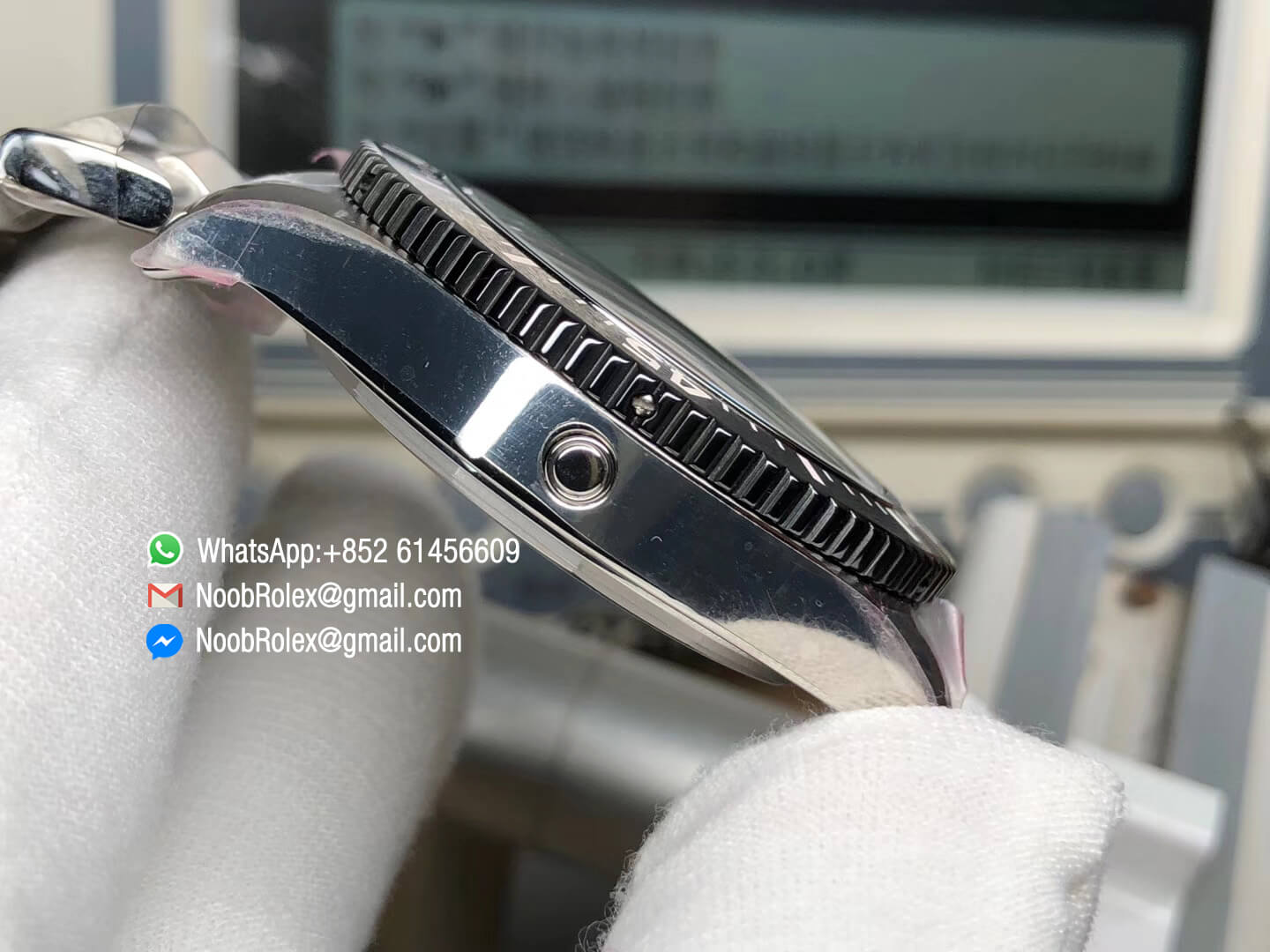 Superocean 44mm Special Edition Stainless Steel Case Ceramic Bezel GF Best Edition Replica Black Dial on Steel Bracelet A2824 04