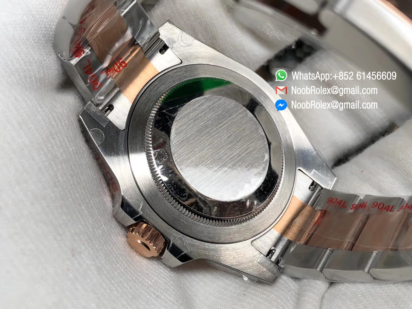 GMF GMT Master II 126711CHNR 904L Steel Case with Black Brown Bicolor Bezel 904 Steel Bracelet with Rose Gold plated middle links A3285 Correct Hand Stack 07