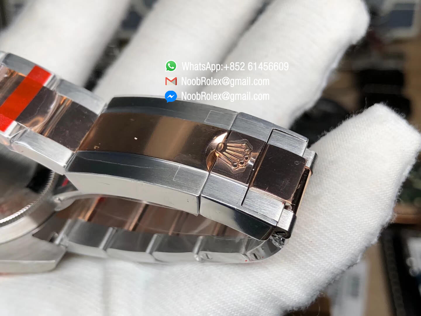 GMF GMT Master II 126711CHNR 904L Steel Case with Black Brown Bicolor Bezel 904 Steel Bracelet with Rose Gold plated middle links A3285 Correct Hand Stack 08