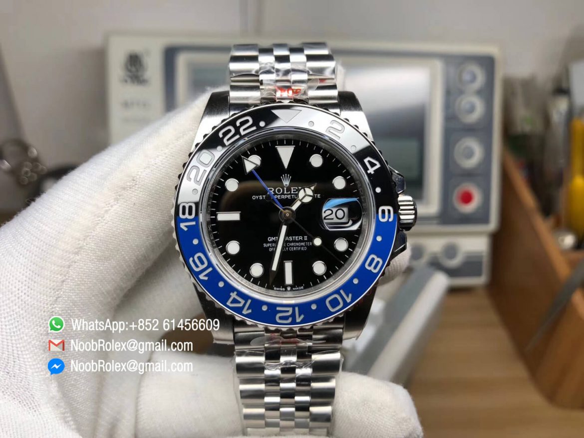 GMT Master II 126710BLNR Real Ceramic 904L Steel Case Bracelet GMF Best Edition A3285 with Correct Hand Stack 01