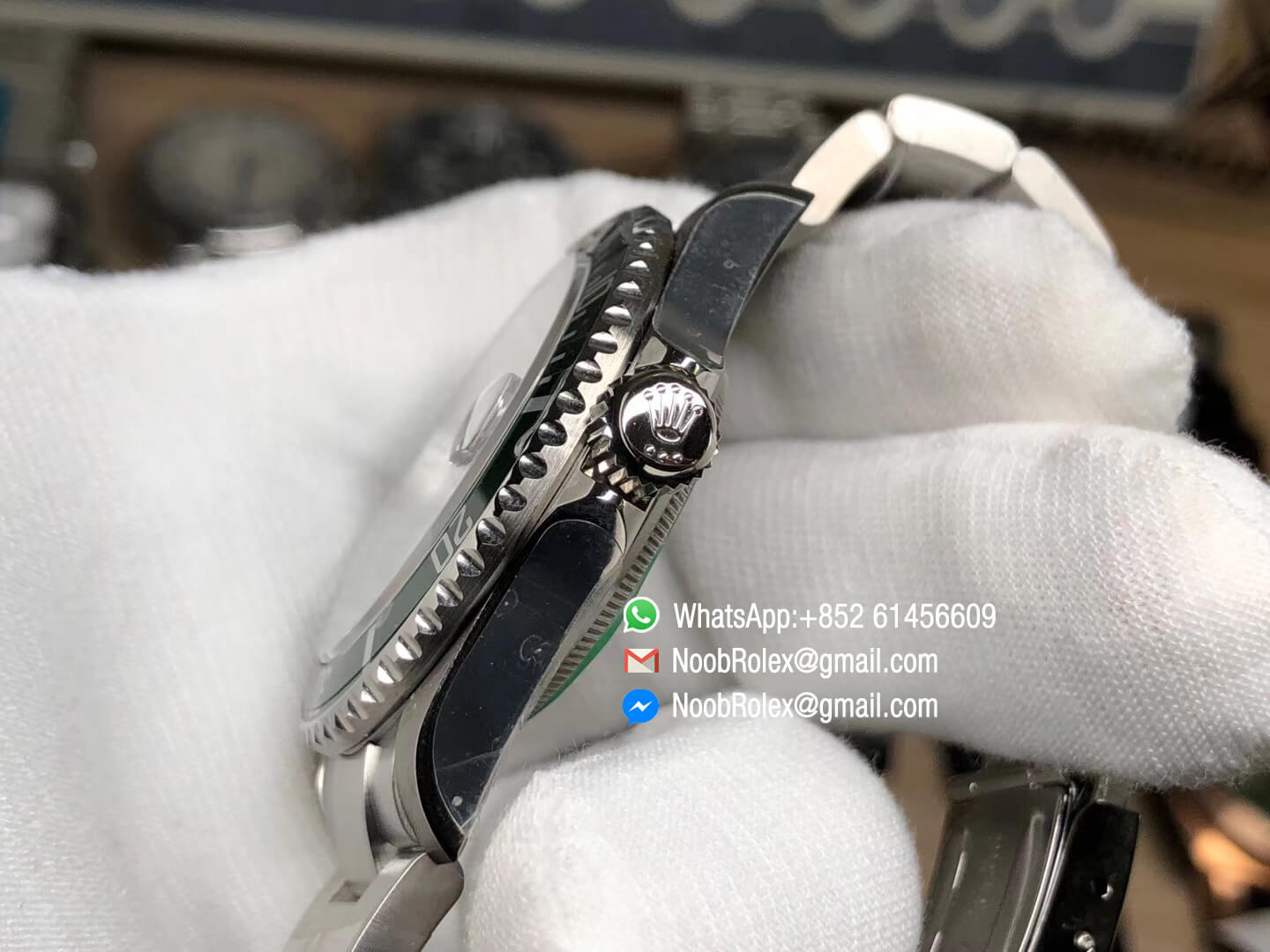 JF Best Vintage Rolex Submariner 16610LV Green Metal Bezel Black Dial on Stainless Steel Case Bracelet SH3135 Movement 07