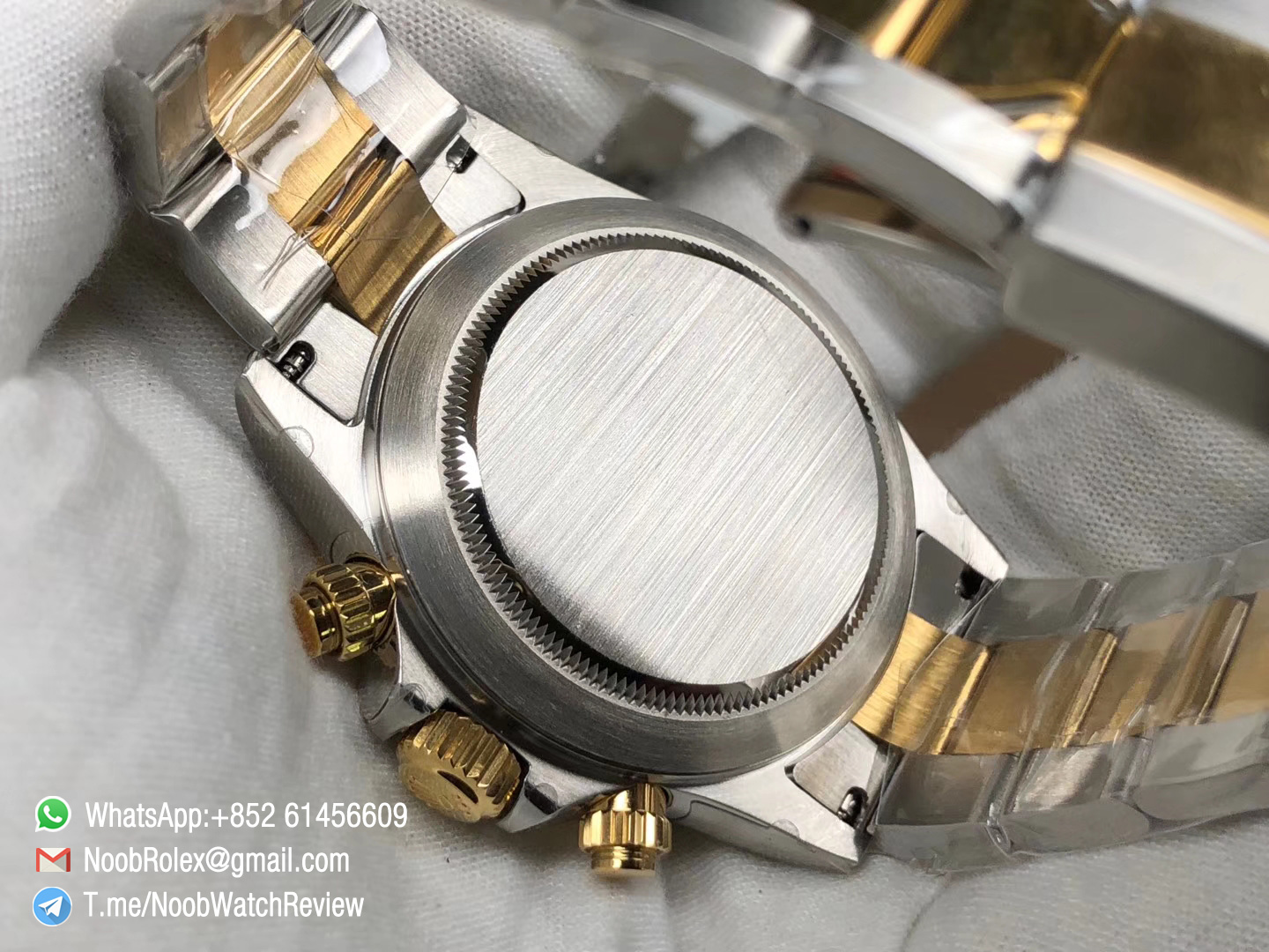 JHF Rolex Daytona 116503 Yellow Gold Case Bracelet Blue MOP Dial A4130 Chrono Movement 08