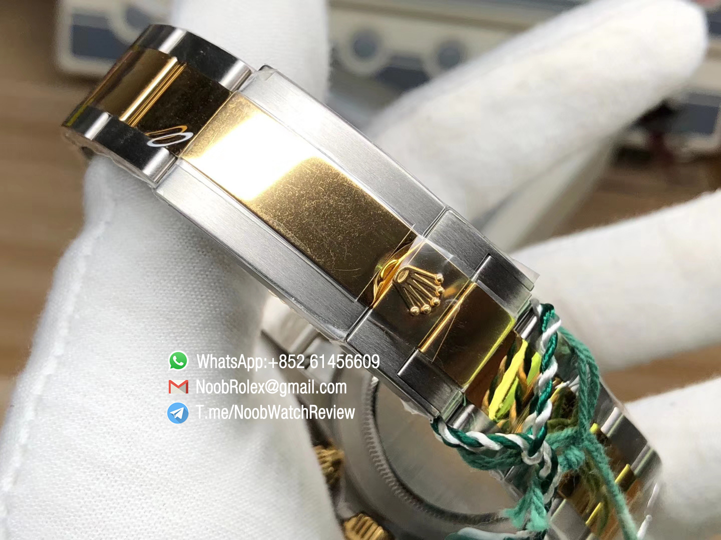 JHF Rolex Daytona 116503 Yellow Gold Case Bracelet Blue MOP Dial A4130 Chrono Movement 09