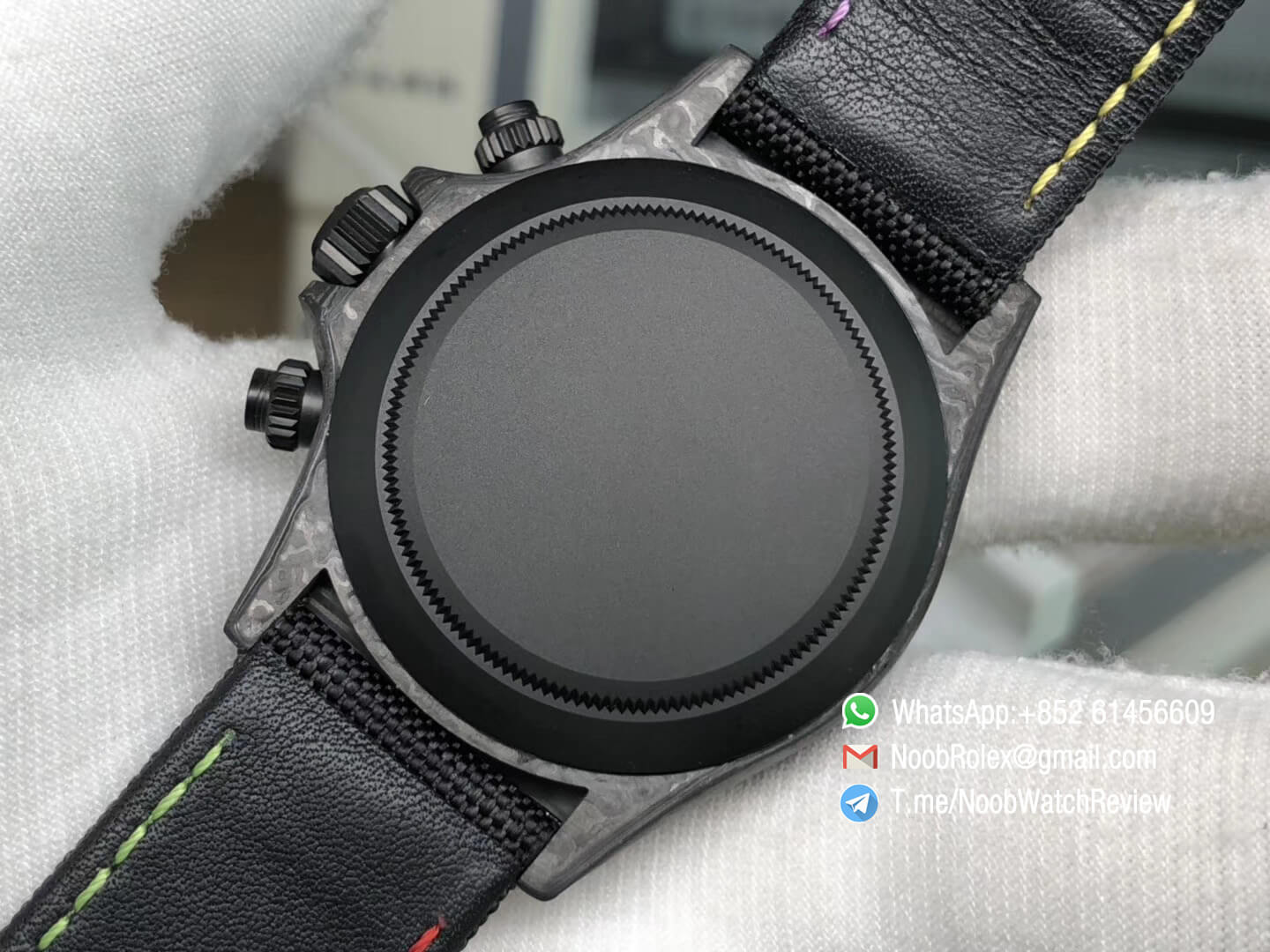 WWF Factory Rolex Daytona DIW Carbon Motley Edition Full Forge Carbon Case Color Dial Color Subdial A4130 07