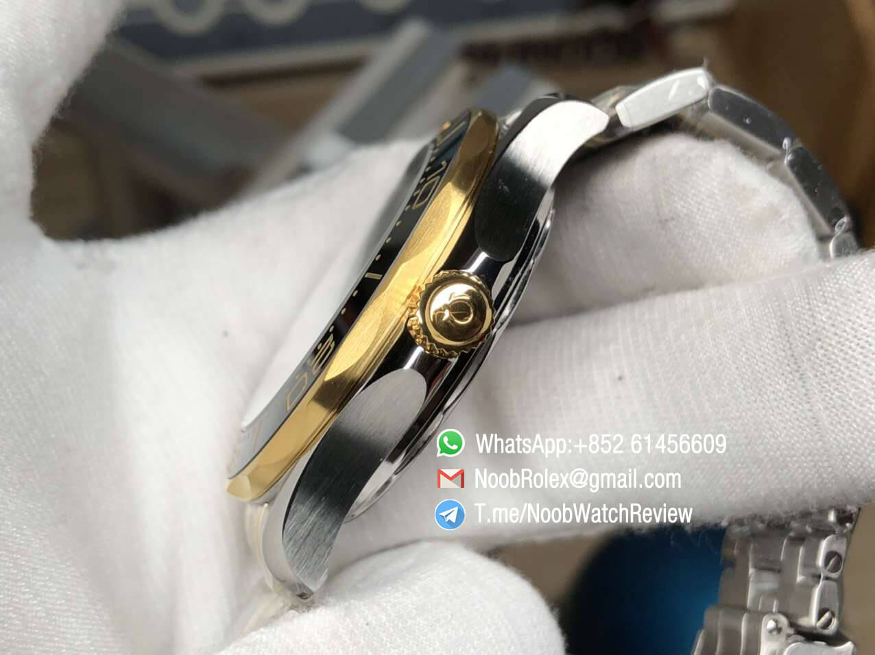 VS Factory 2018 Seamaster Diver 300M Steel Case Yellow Gold Bezel Black Wave Textured Dial on Two Tone Bracelet A8800 06