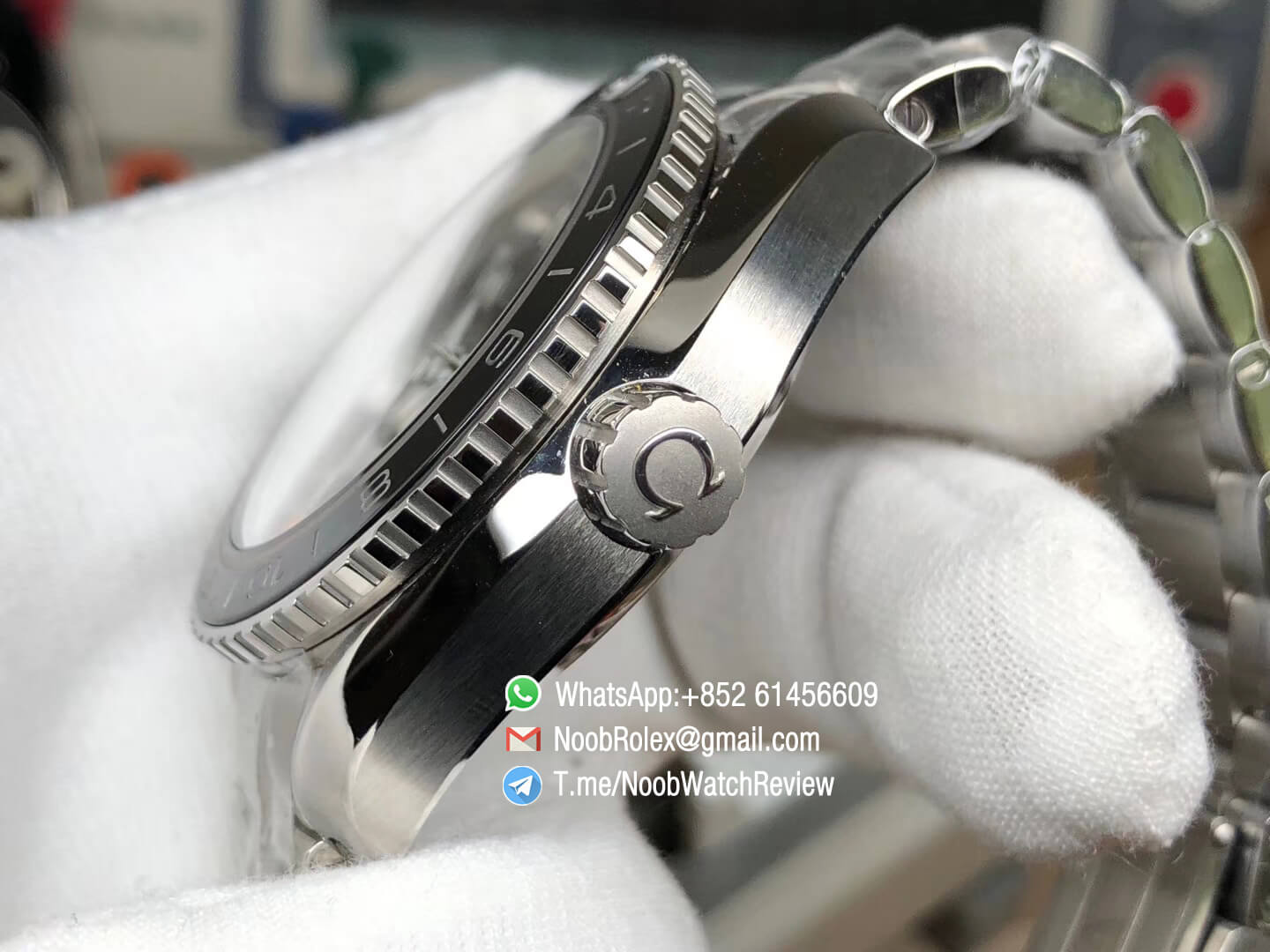 VSF Best Edition Planet Ocean 600M Co Axial 43mm GMT Black Dial Silver Markers on Steel Bracelet Asian Clone 8605 Movement 07