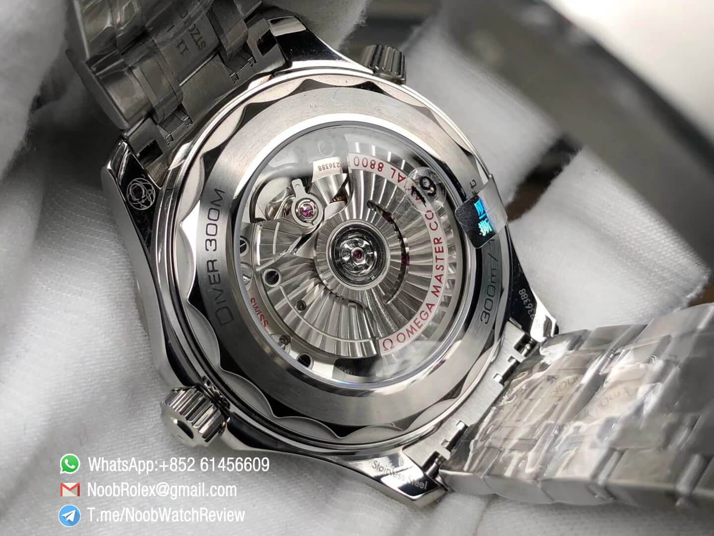 VSF Best Edition V2 2018 Seamaster Diver 300M Blue Ceramic Bezel Blue Wave Textured Dial on Steel Bracelet A8800 Black Balance Wheel 07