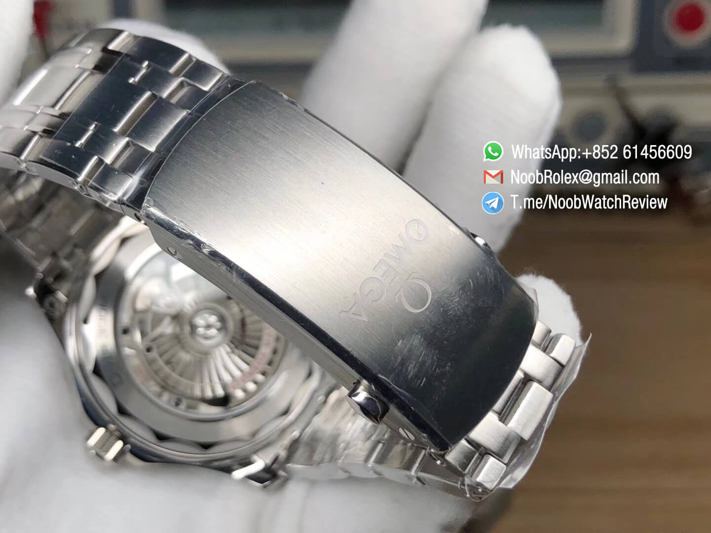 VSF Best Edition V2 2018 Seamaster Diver 300M Blue Ceramic Bezel Blue Wave Textured Dial on Steel Bracelet A8800 Black Balance Wheel 08