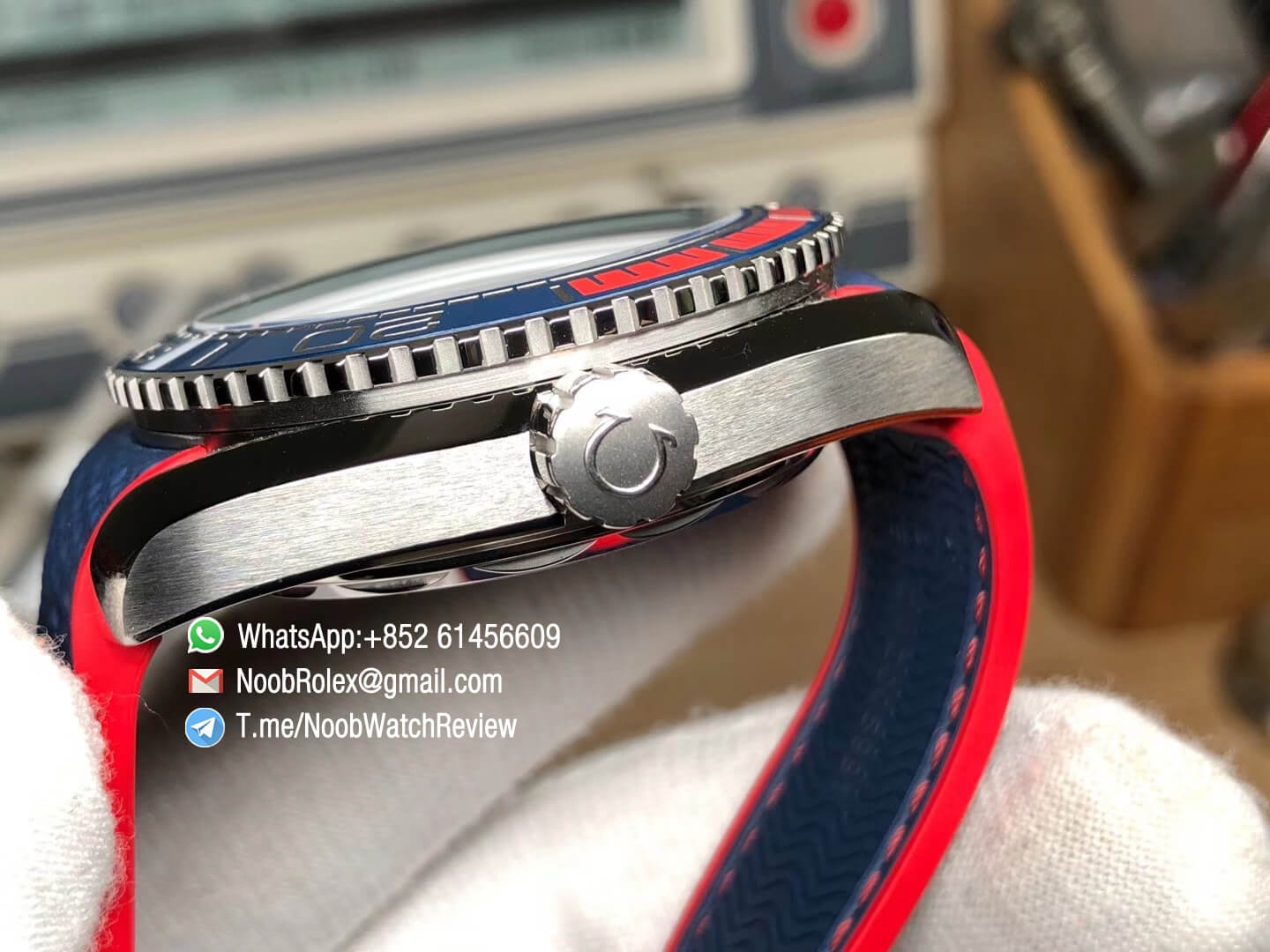 VSF Planet Ocean 600m 43mm Pyeongchang 2018 Edition Blue Dial on Blue Nylon Strap A8900 Super Clone Movement 06